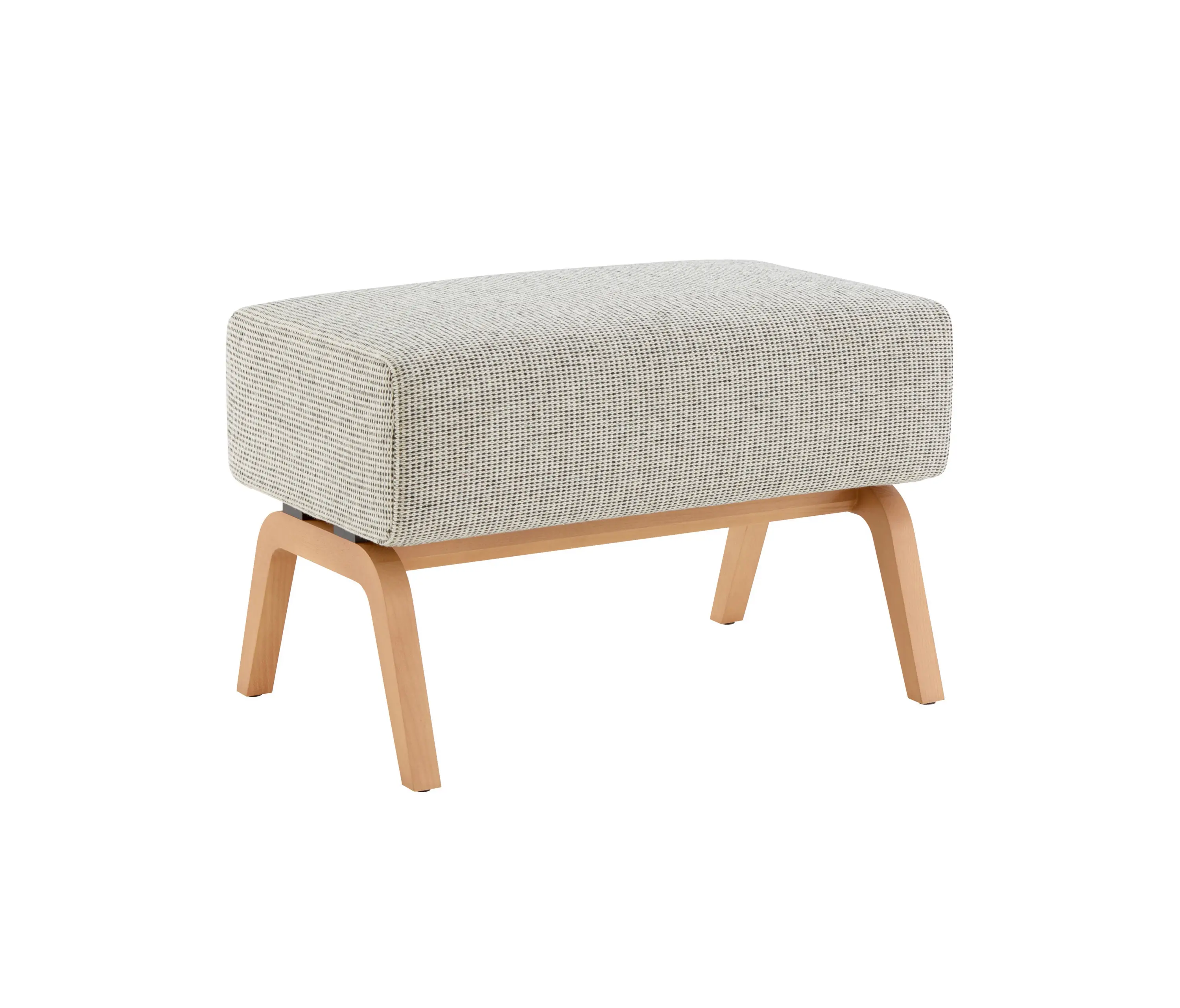 Ligne Roset - Archi | Pouf Pietement Frene Teinte Merisier