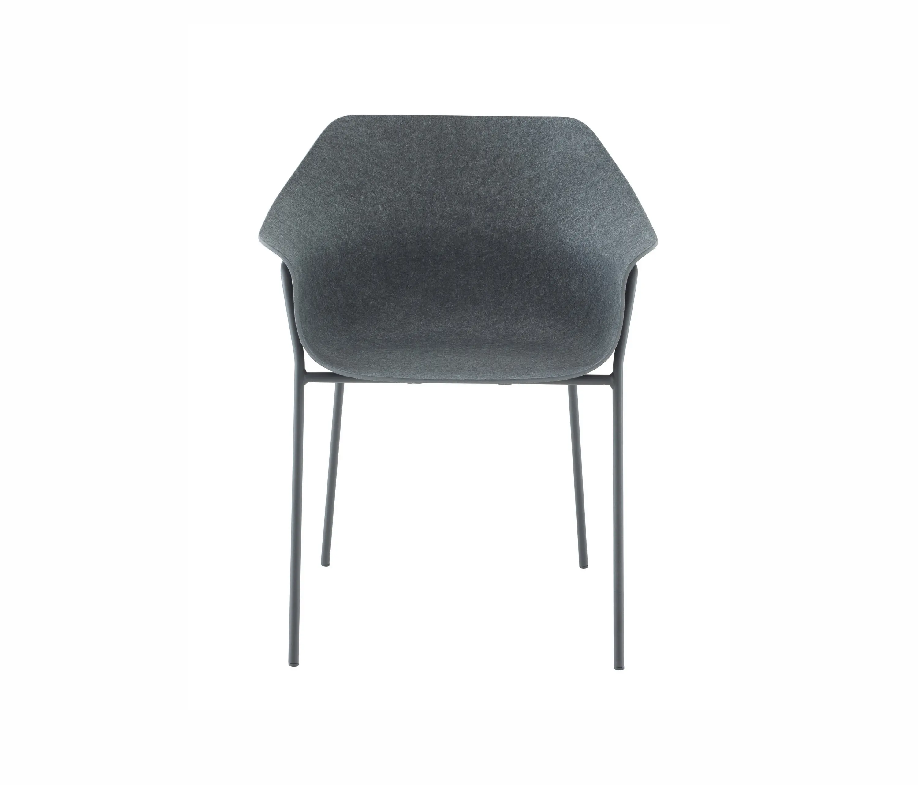 Ligne Roset - Ettoriano | Silla Con Brazos Pata De Metal Antracita