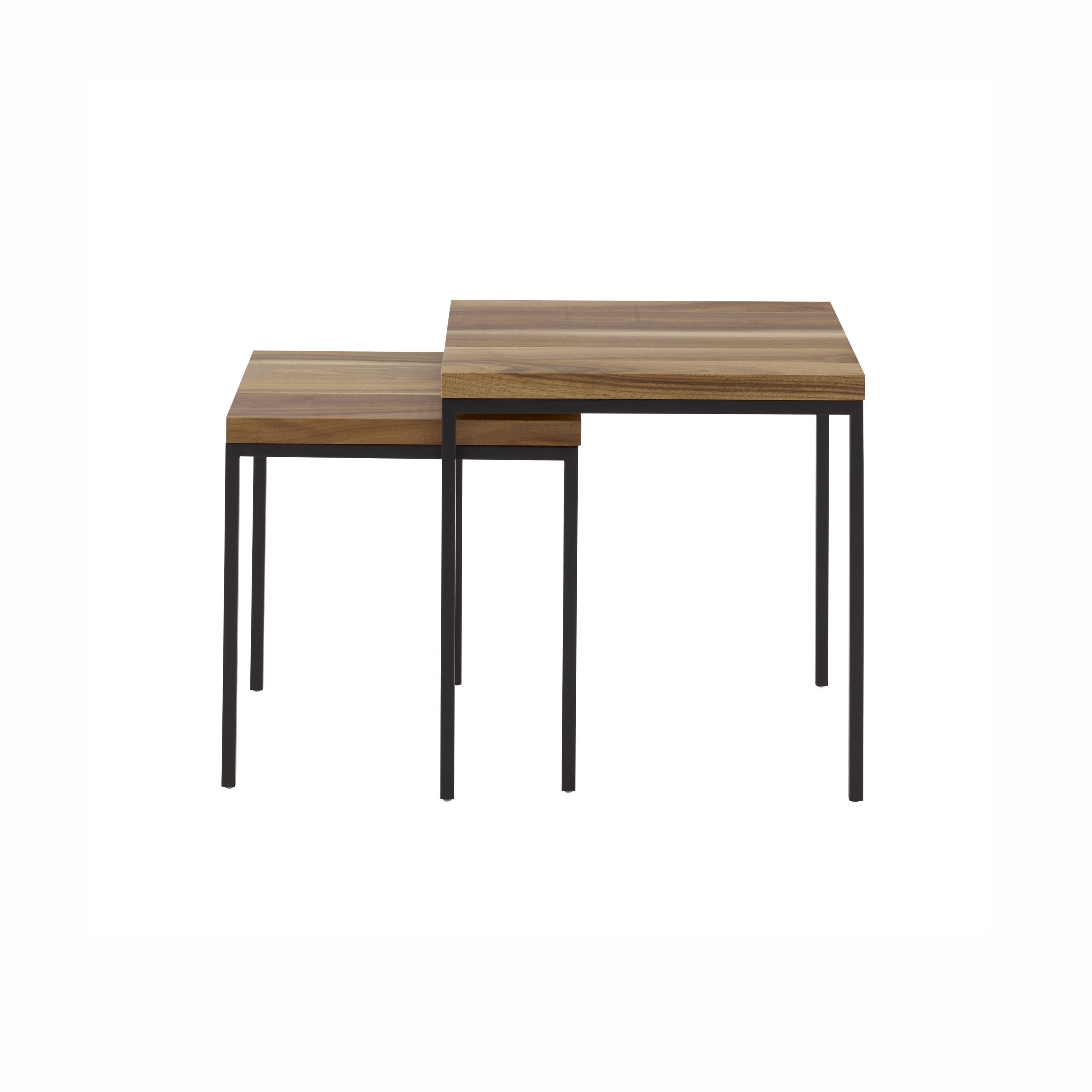 Gaby | Low Table Small Black Solid Walnut