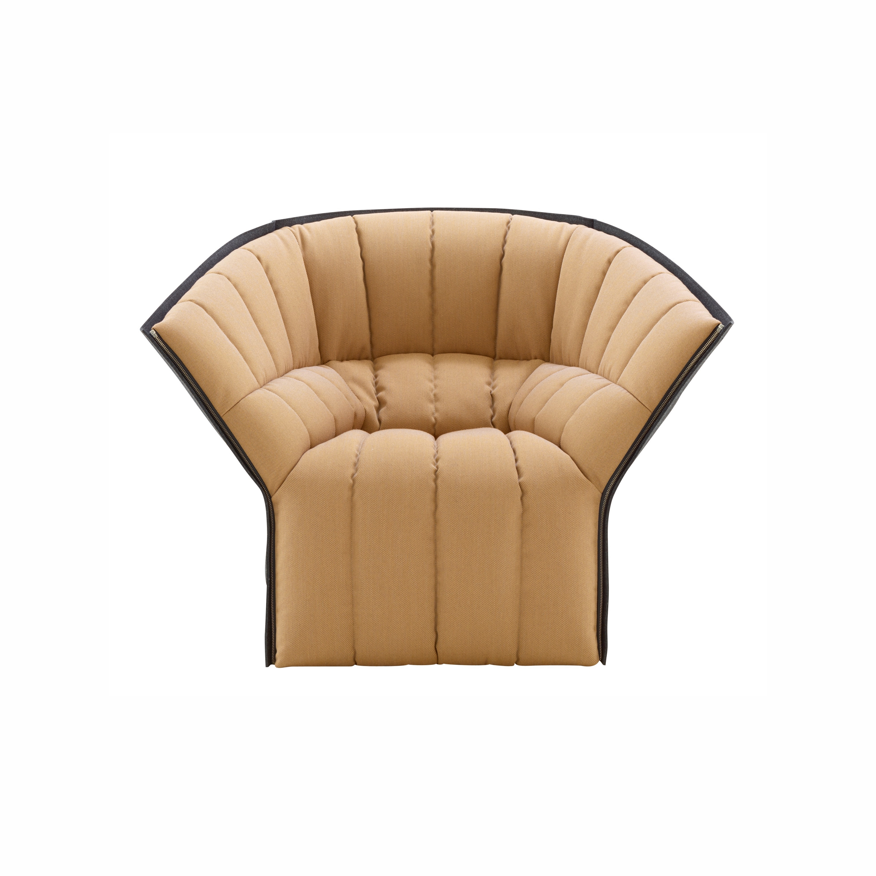 Vertoon produk Moel | Armchair Low Back Outside Back In Oregon van vervaardiger Ligne Roset