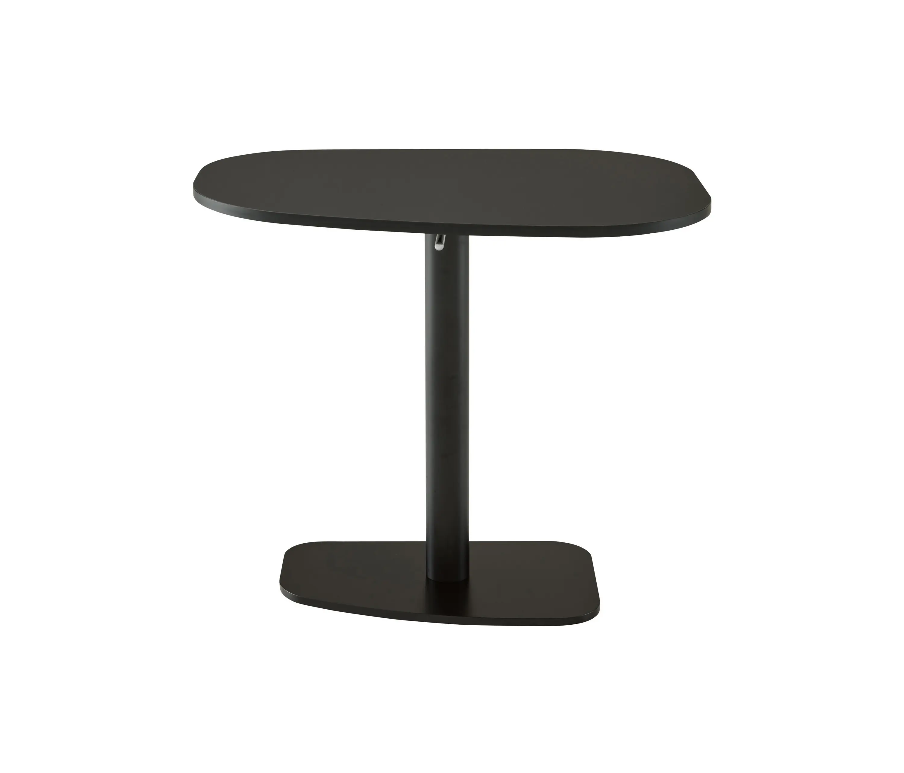 Ligne Roset - Piazza | Table Black Lacquered Base Top In Black Fenix Laminate