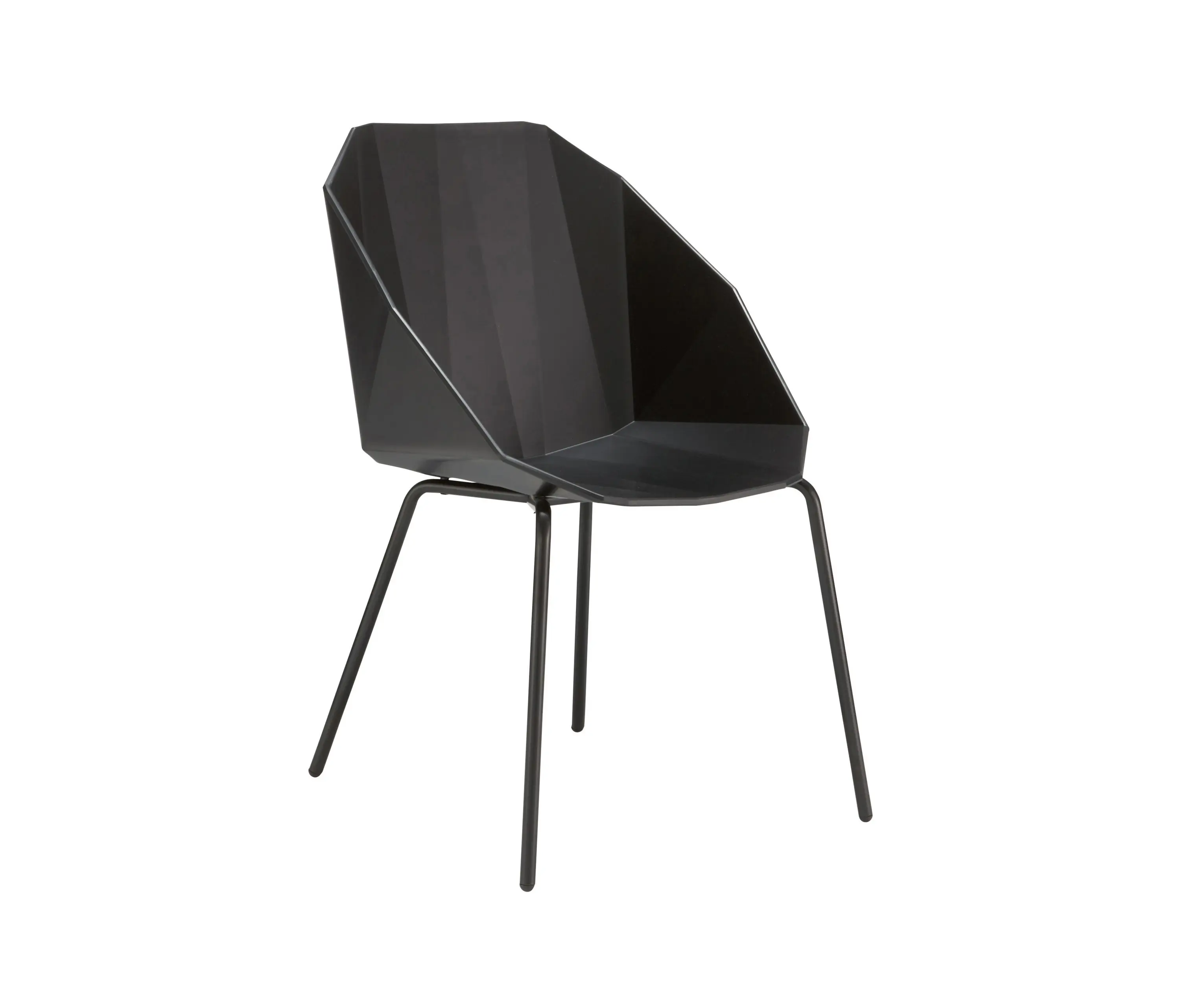 Ligne Roset - Rocher | Chaise / Bridge Noir Pietement Laque Noir