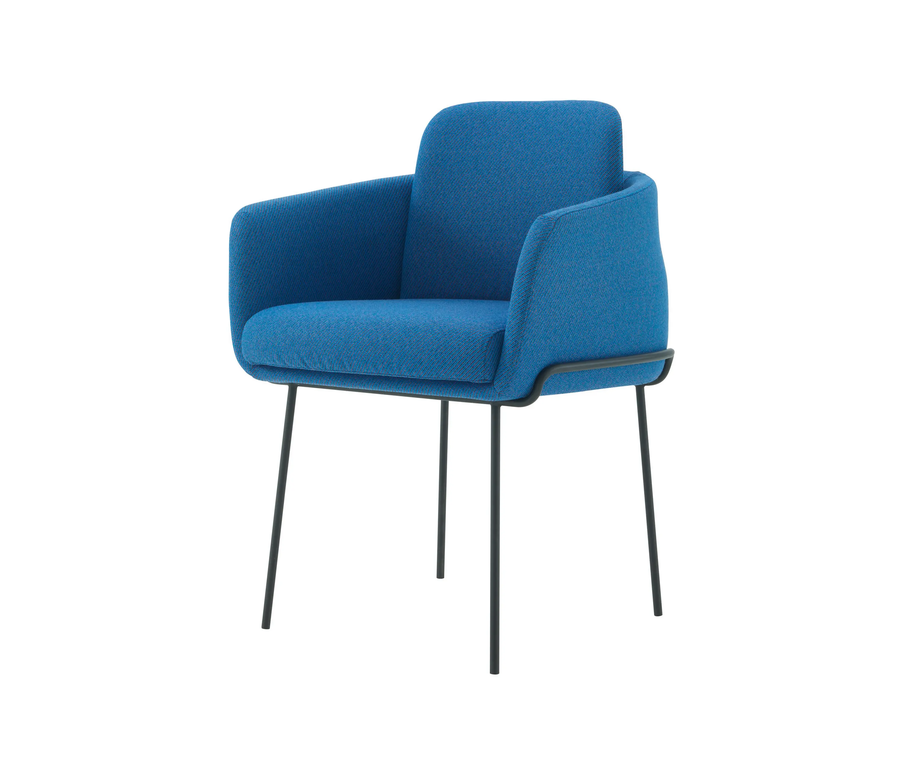 Ligne Roset - Tadao | Silla Con Brazos Patas Lacadas En Negro