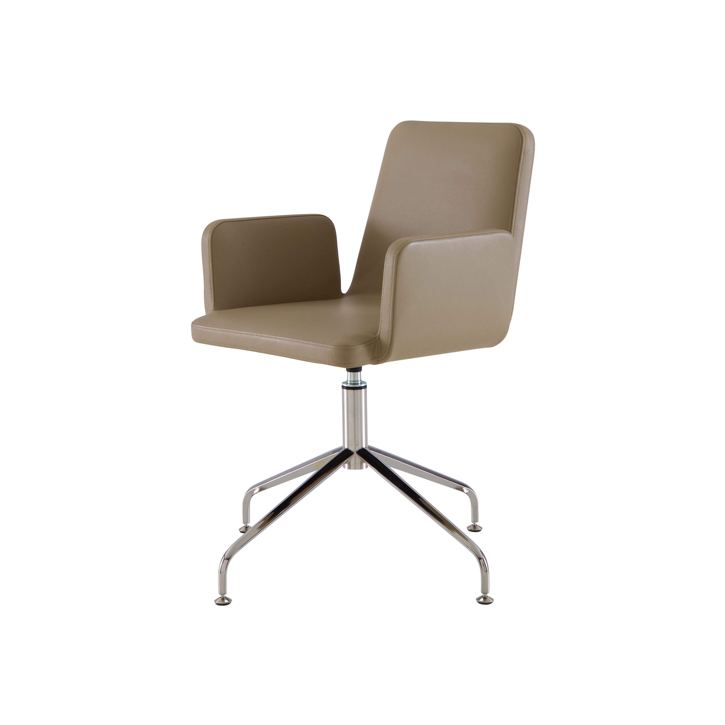 Mostrar el producto Vik | Carver Chair - Without Handle Central Pedestal - Brilliant Chrome del fabricante Ligne Roset