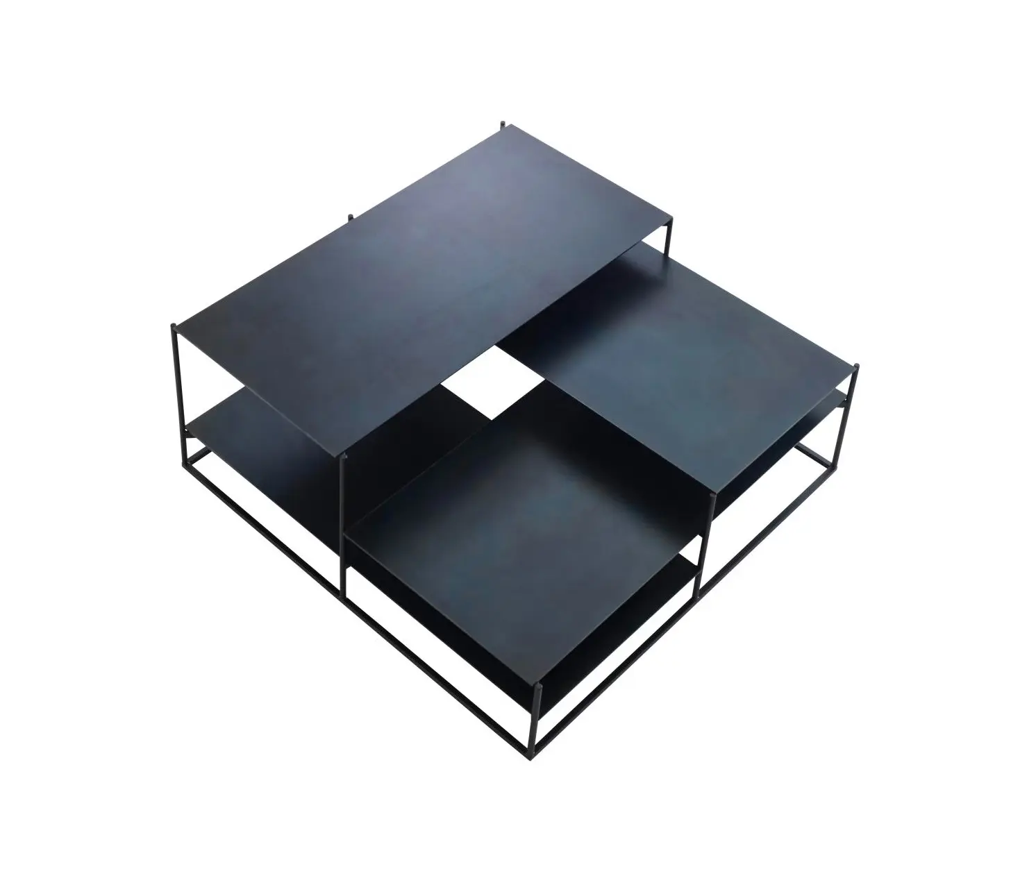 Ligne Roset - Lowlands | Low Table Small Tops In Blued Steel