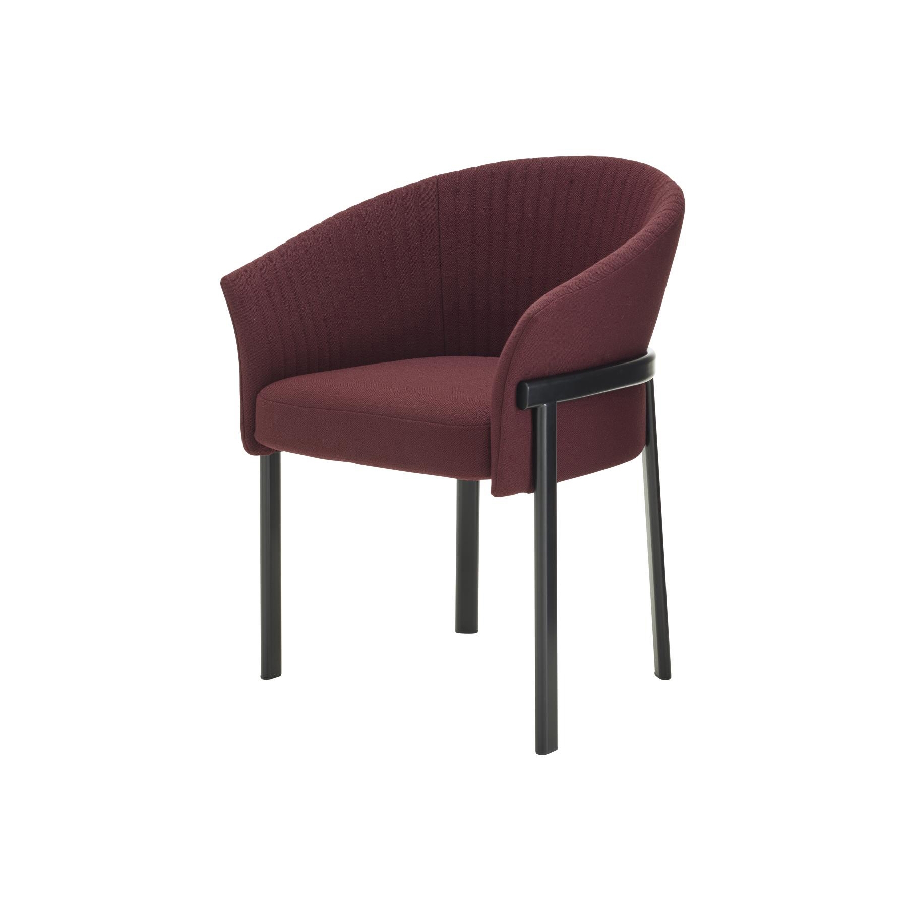 Valmy | Carver Chair Black Lacquered Steel Base