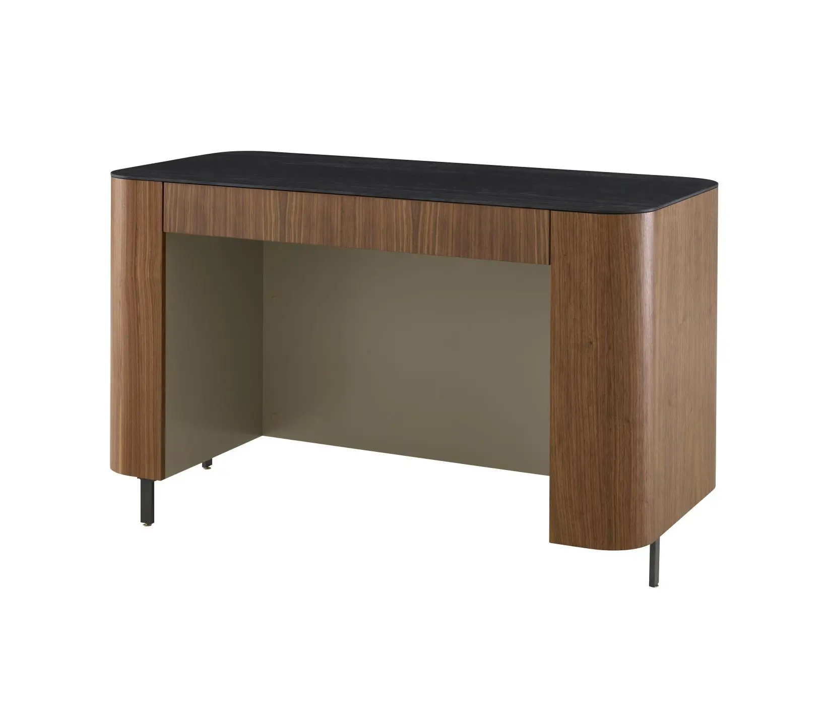 Ligne Roset - Postmoderne | Desk Walnut / Gloss Black Marble-Effect / Argile Lacquer