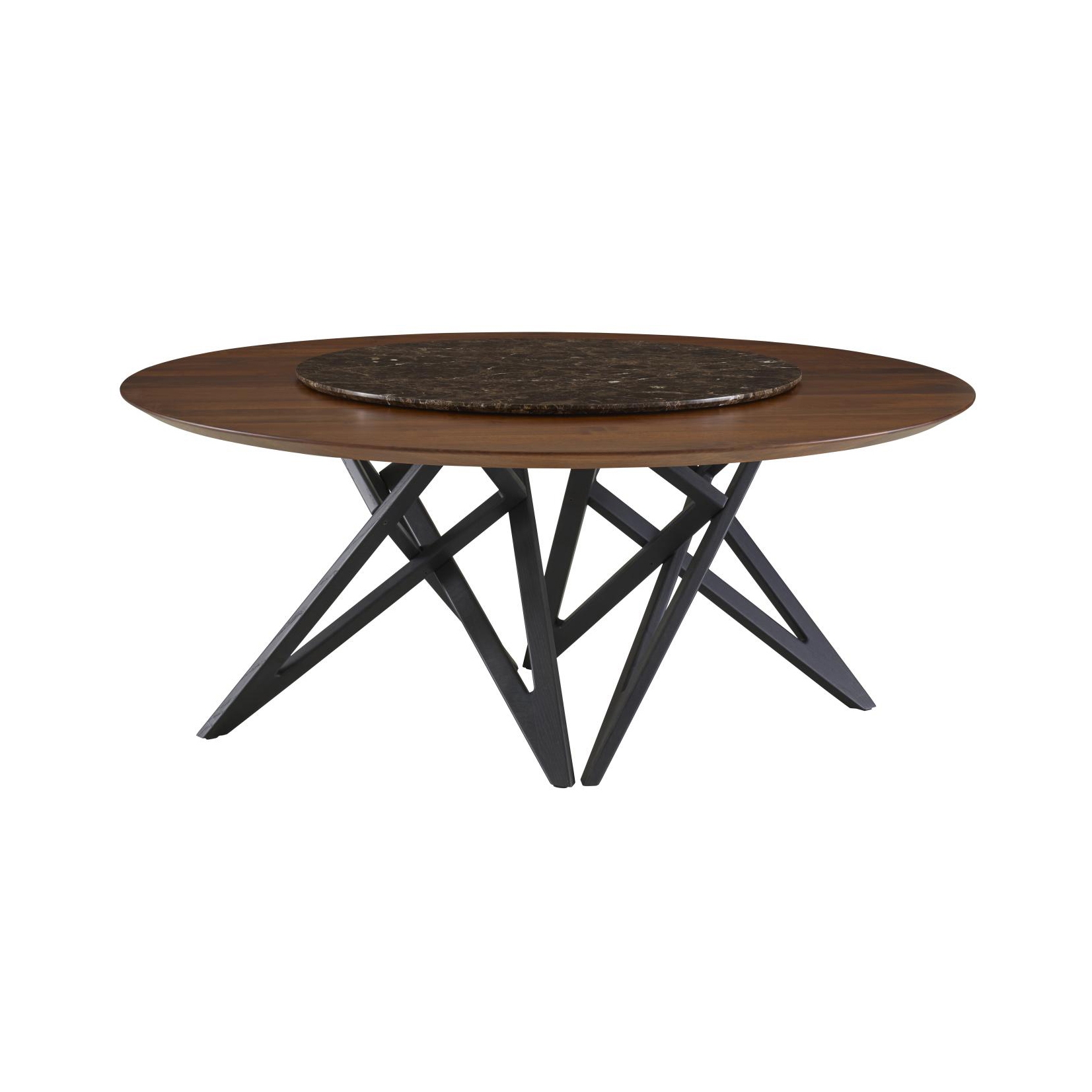 Produkt Ennéa | Esstisch - Lazy Suzan Platte Nussbaum Dunkel Lazy Suzan Pierre Corsé (Ø 108 Cm) des Herstellers Ligne Roset anzeigen