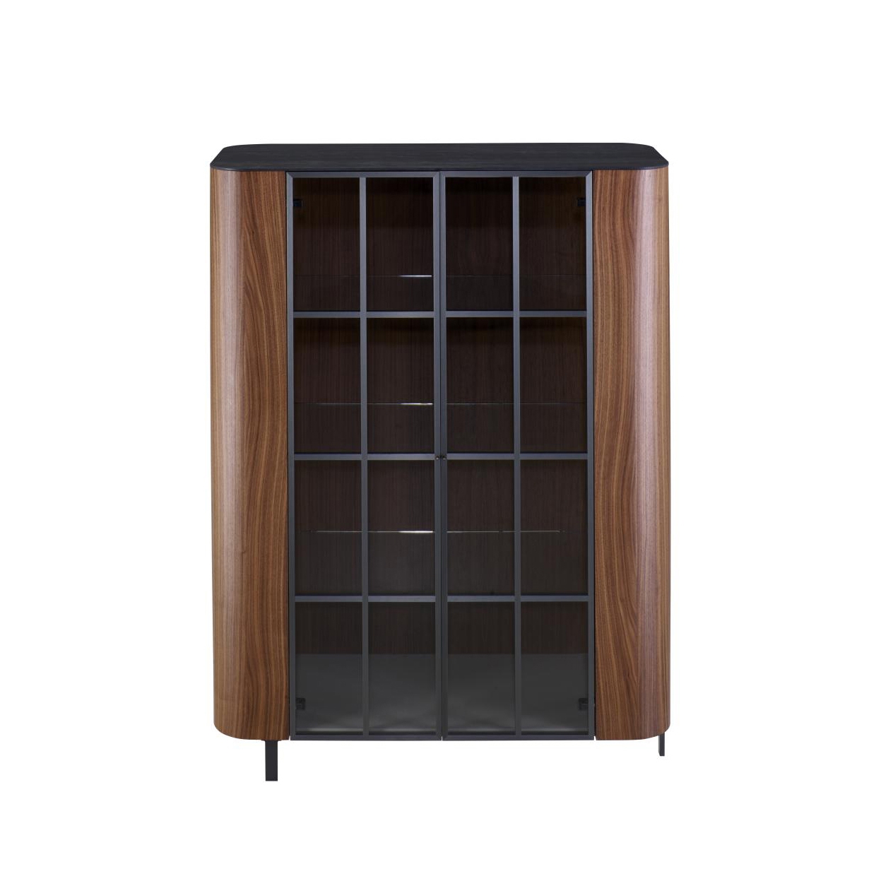 Mostra il prodotto Postmoderne | Vetrina Noce / Effetto Marmo Nero / Laccato Piombo del produttore Ligne Roset