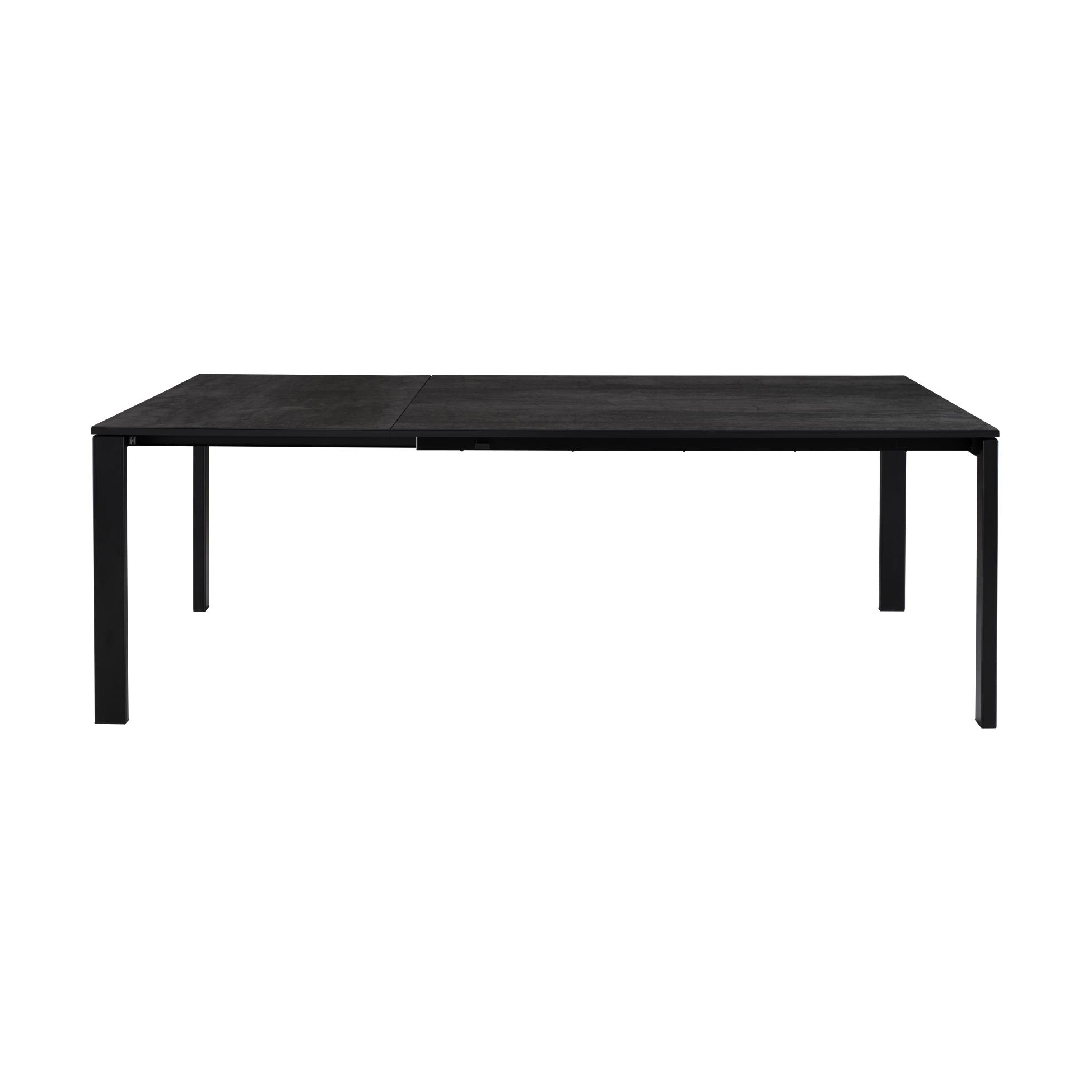Afficher le produit Allungami | Table De Repas Avec Allonges Gres Cerame Ardoise Pietement Laque Noir du fabricant Ligne Roset