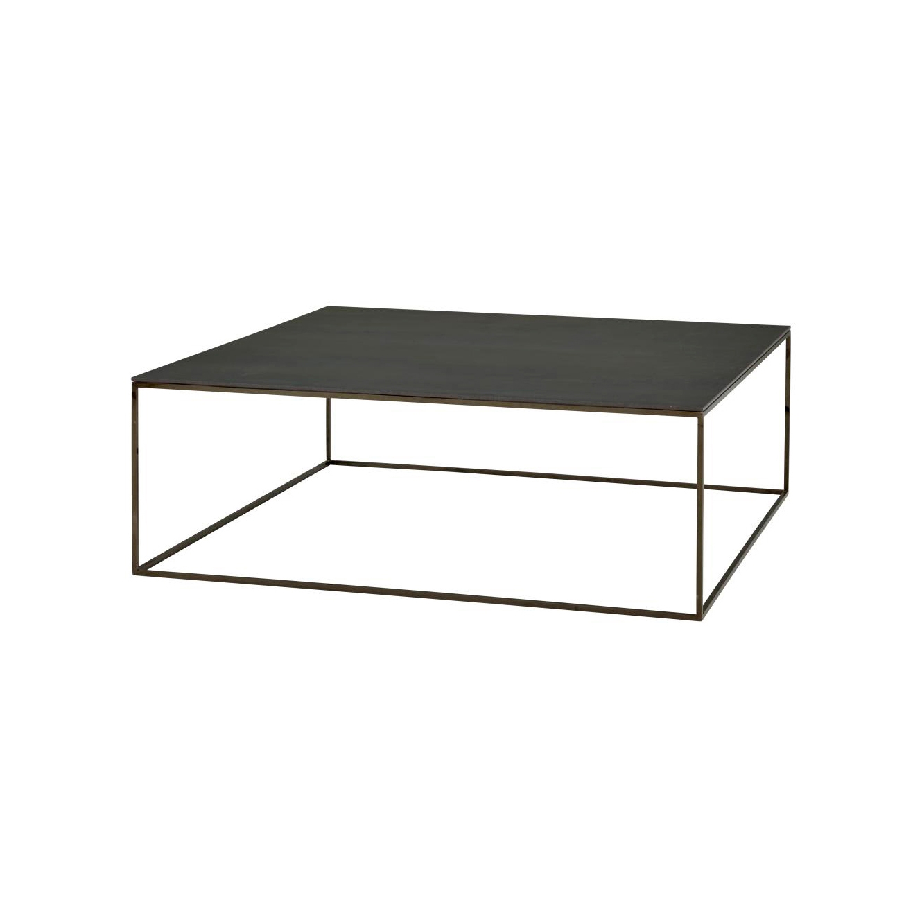 Mostra il prodotto Space | Low Table - Large - Top In Metallic Anthracite Ceramic Stoneware Black Chromed Base del produttore Ligne Roset
