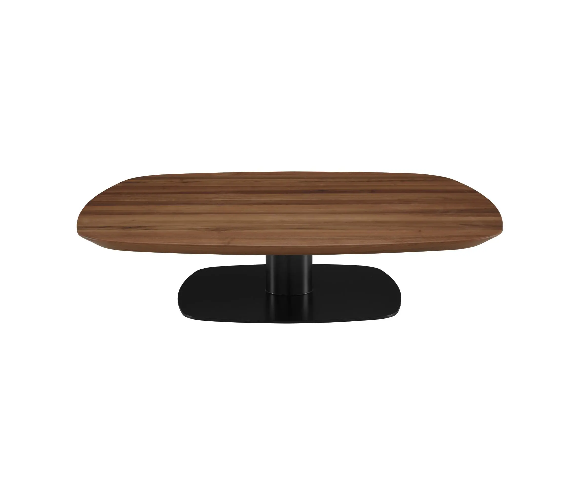 Ligne Roset - Alster | Low Table Walnut Top Black Lacquered Base