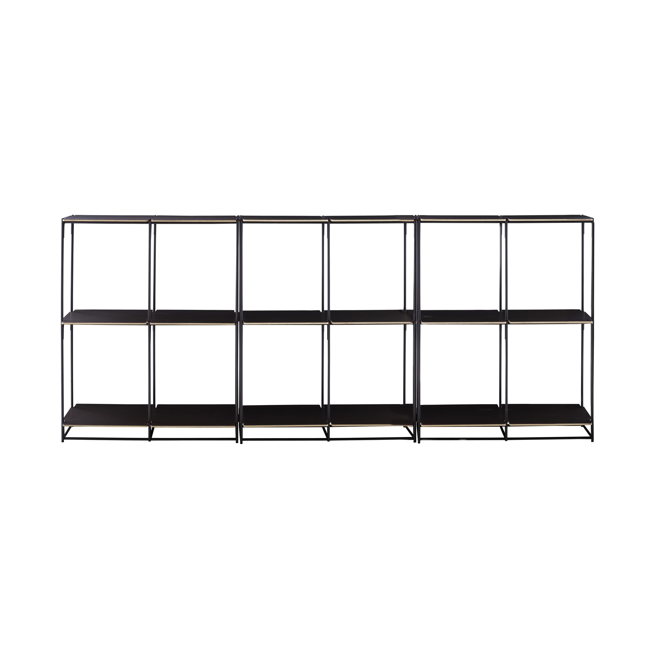 Display product La Bibliotheque Fil | Shelving Unit - H 88 3 Modules Black Lacquer from manufacturer Ligne Roset