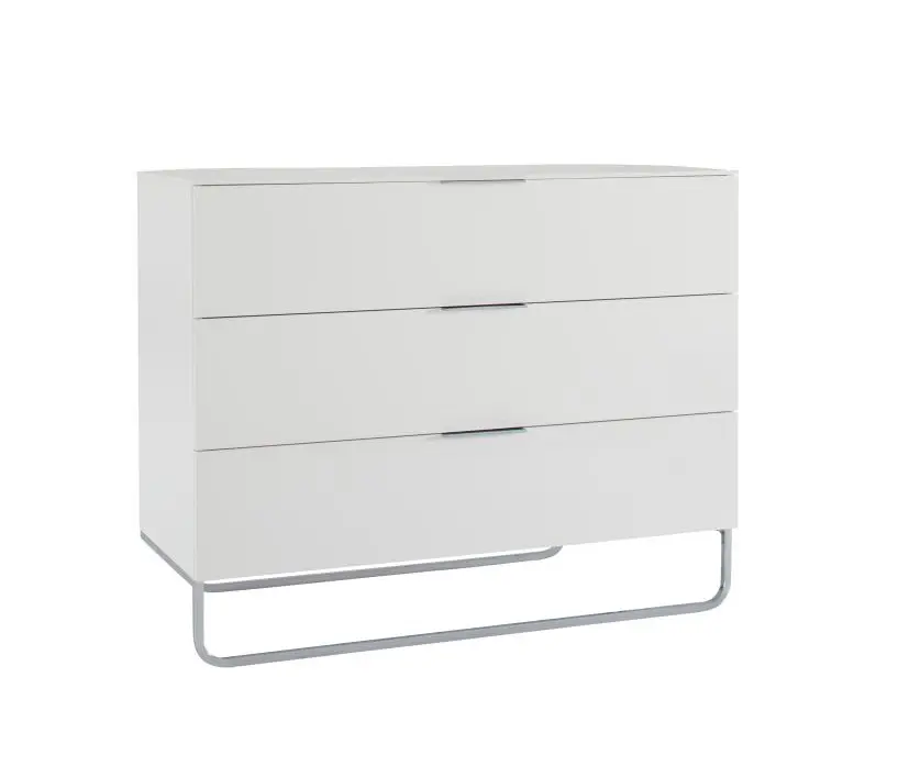 Ligne Roset - Hyannis Port | Como' 3 Cassetti Laccato Bianco Lucido