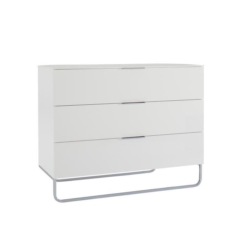 Afficher le produit Hyannis Port | Commode 3 Tiroirs Laque Blanc Brillant du fabricant Ligne Roset