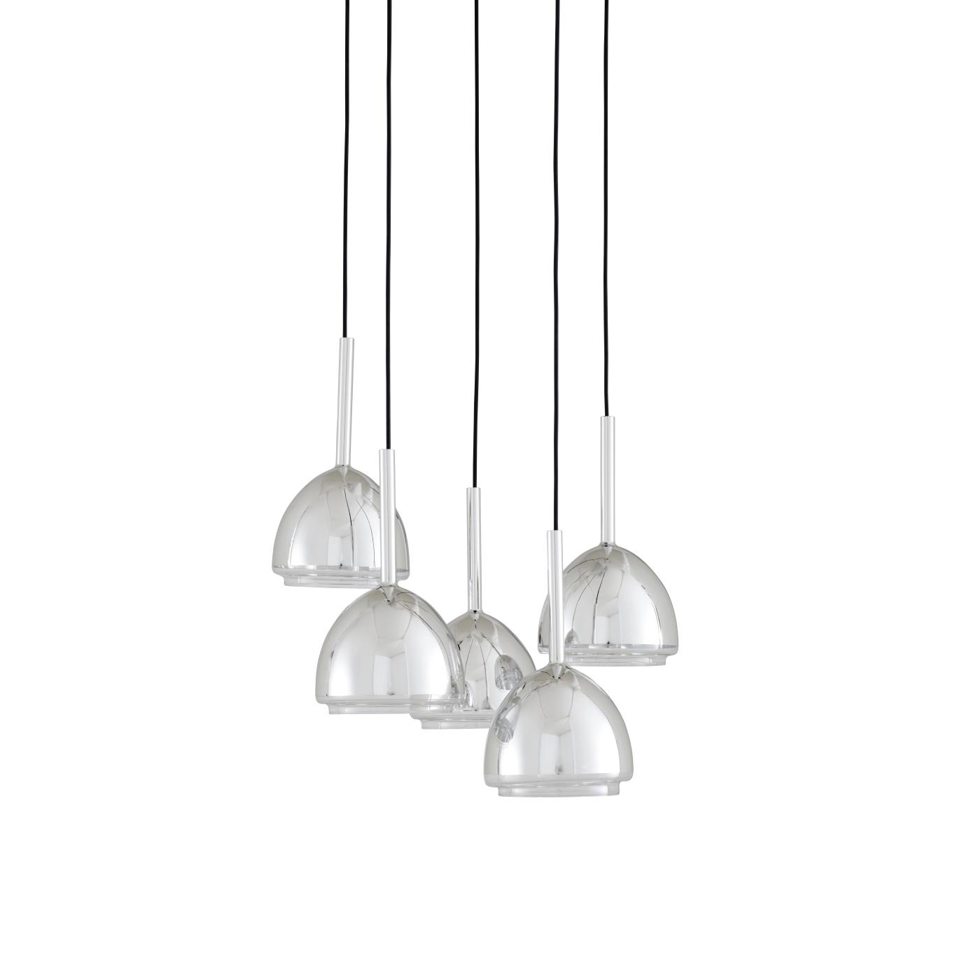 Vertoon produk Chrome Bell | Suspended Ceiling Light 5 Cables van vervaardiger Ligne Roset