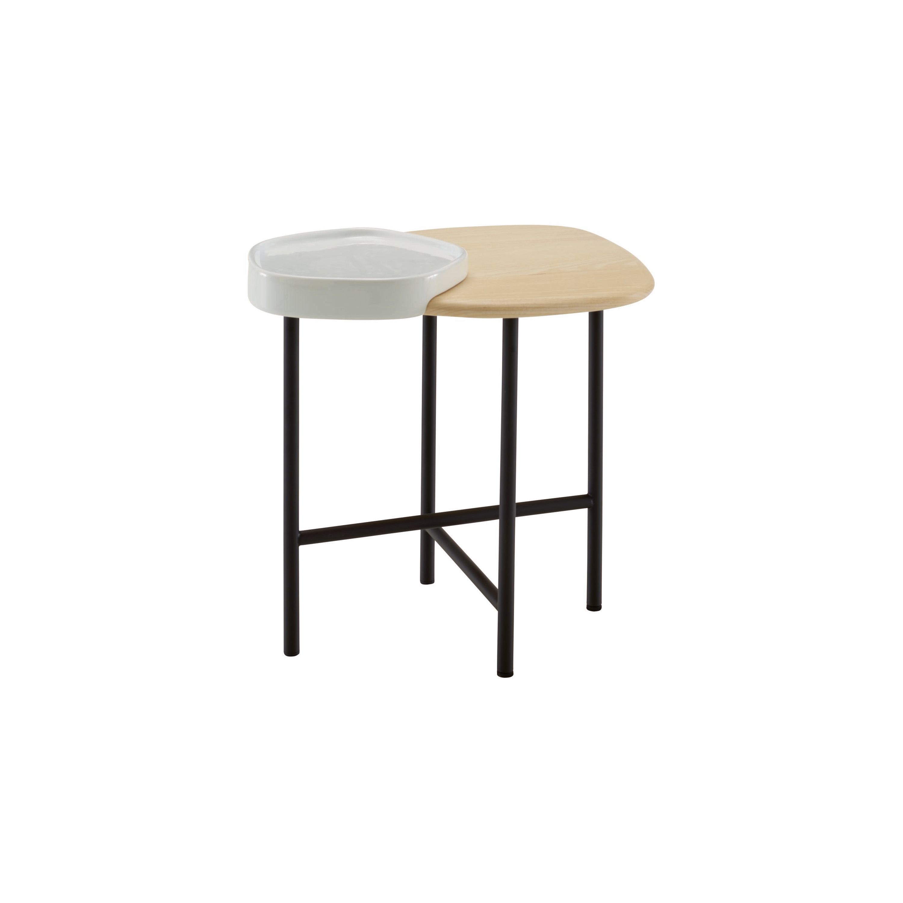 Display product Lewa | Occasional Table Natural Ash / White Ceramic from manufacturer Ligne Roset