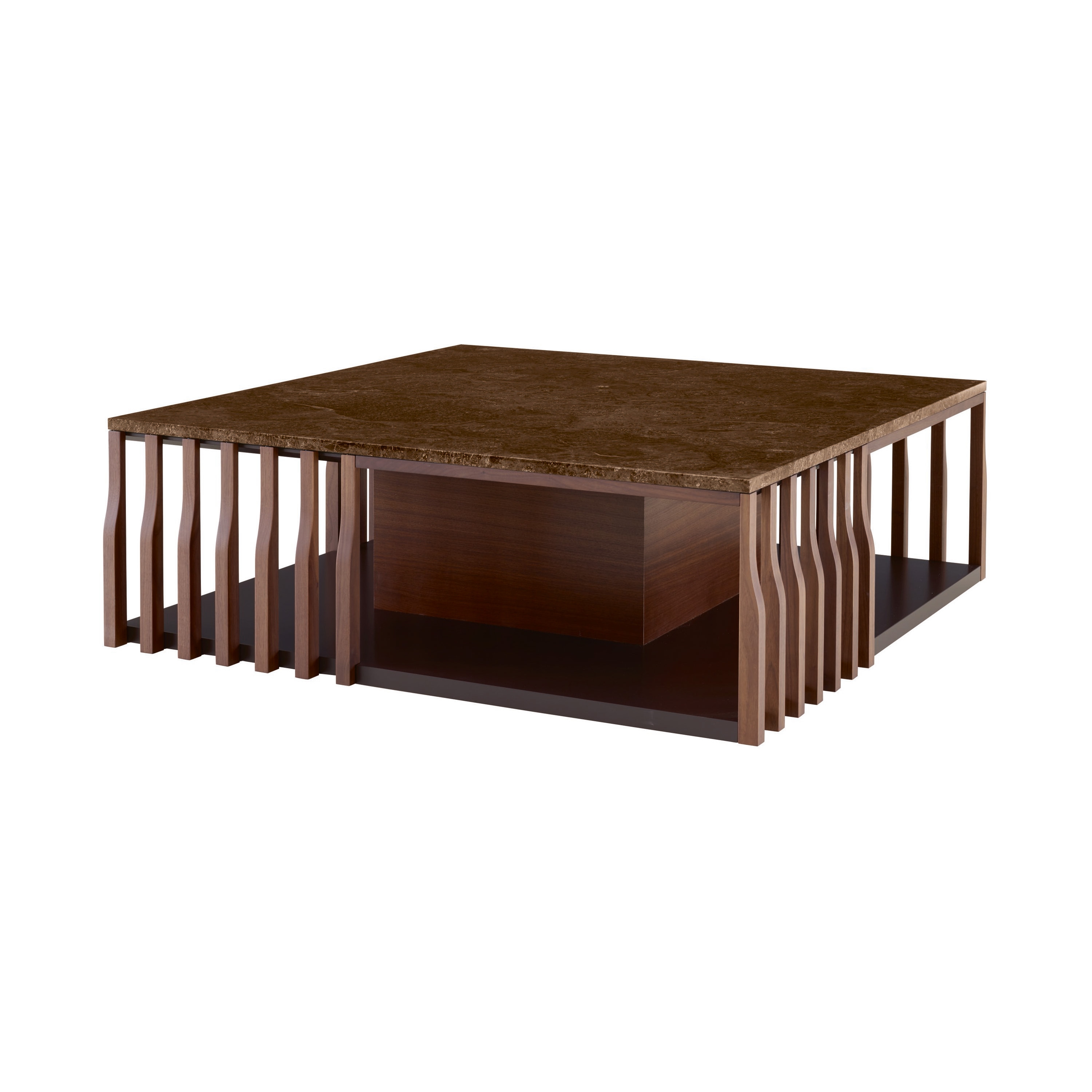 Display product Utopia | Low Table Dark Walnut Corse Marble Top from manufacturer Ligne Roset