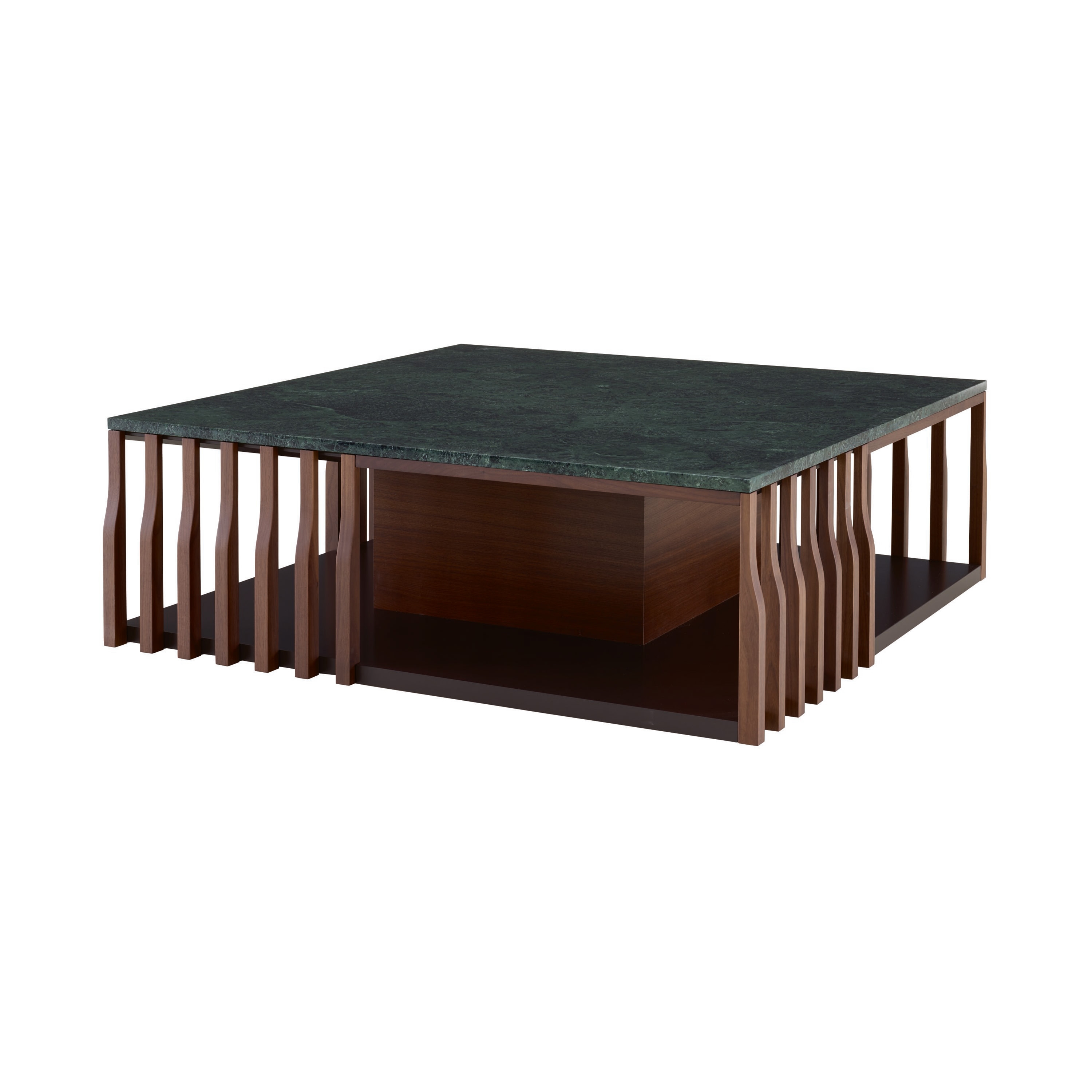 Display product Utopia | Low Table Dark Walnut Verde Marble Top from manufacturer Ligne Roset