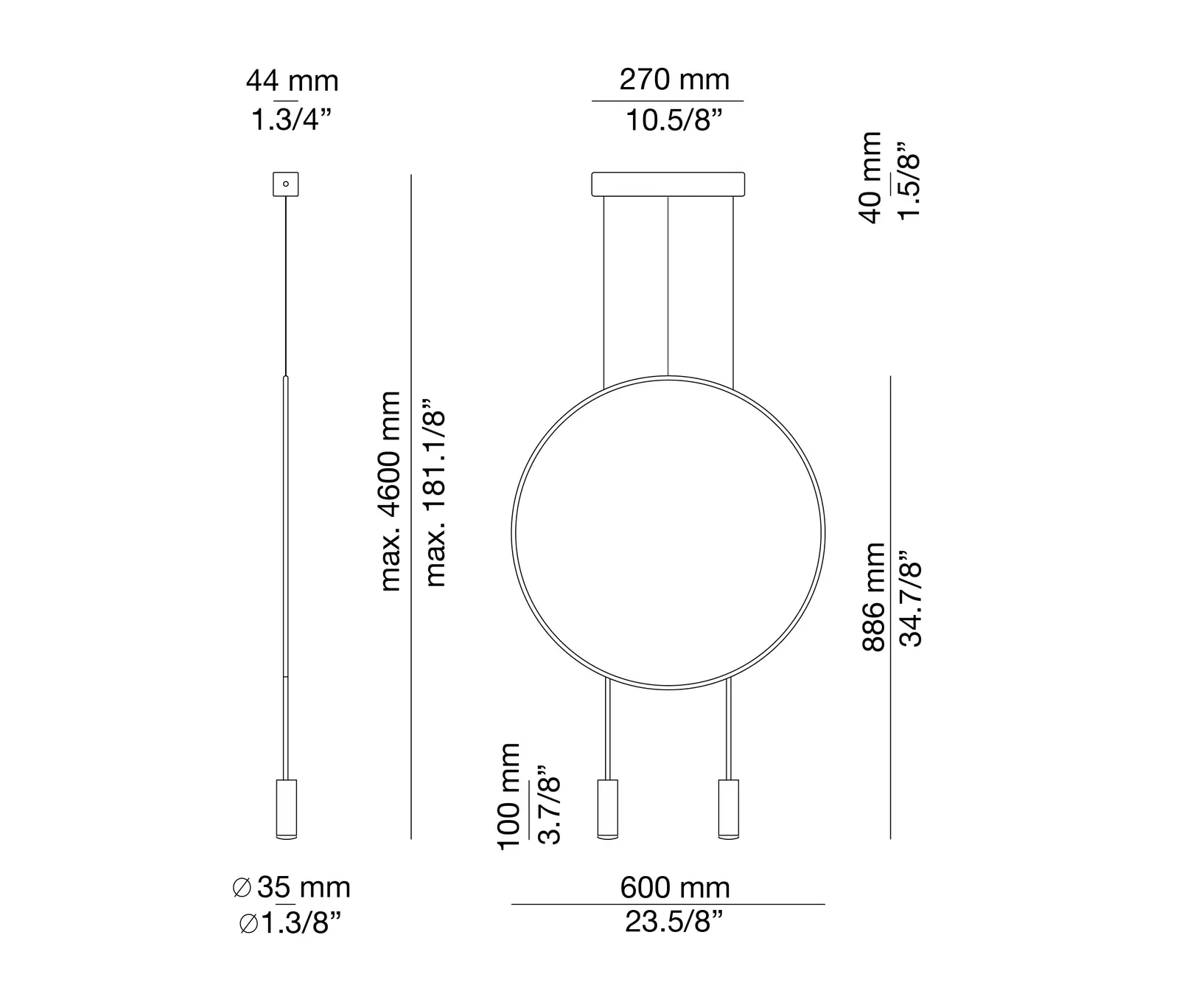 REVOLTA SUSPENSION LIGHTS T-3636 - Suspended lights from Estiluz ...
