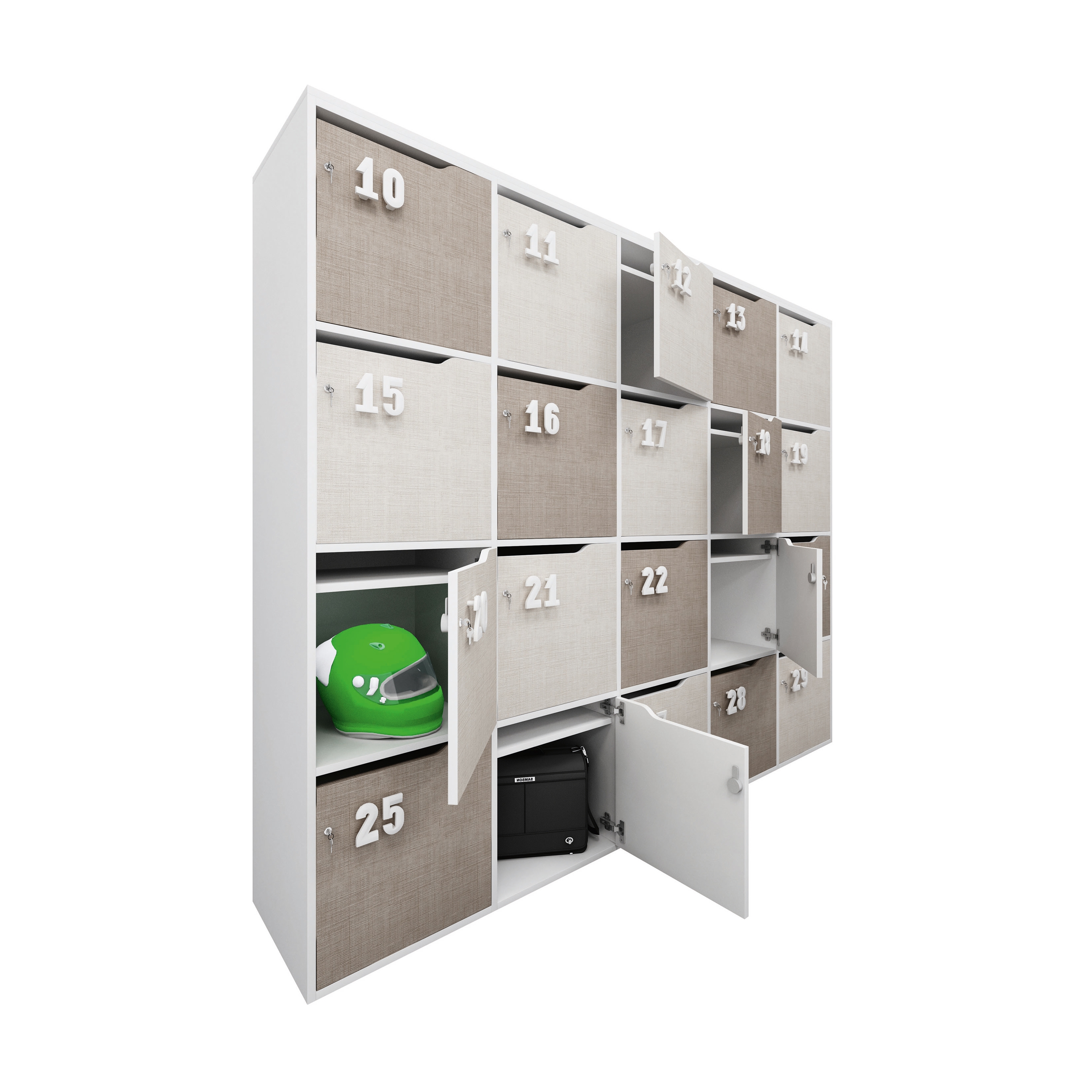 Display product STILO lockers from manufacturer IVM