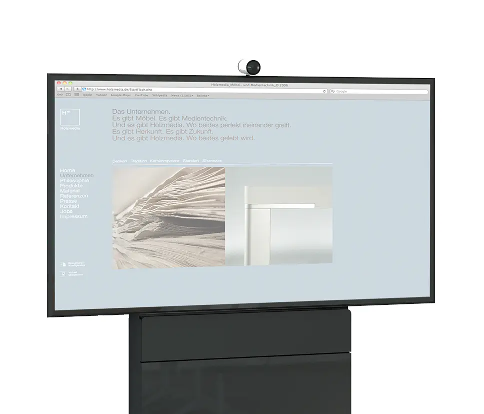 Holzmedia - W8 Media Column mobil version with base plate