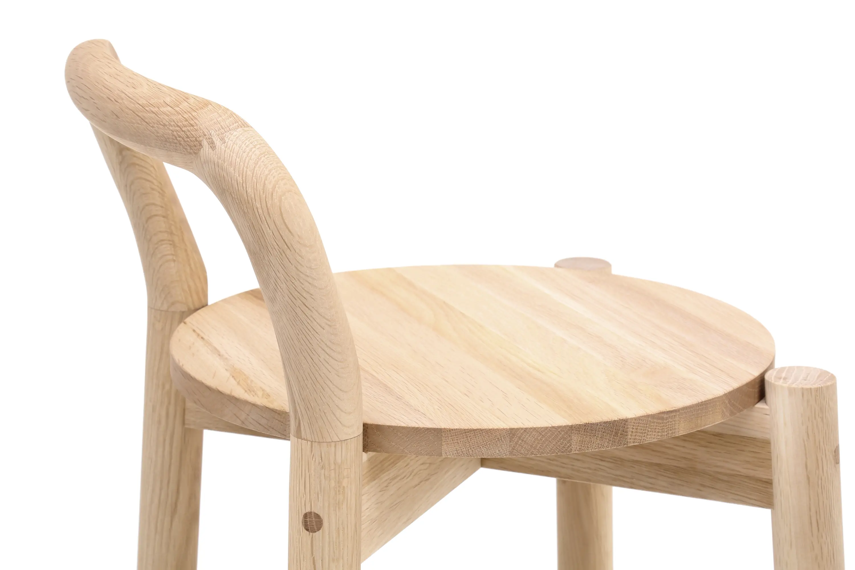 Karimoku New Standard - Castor Barstool with Backrest High