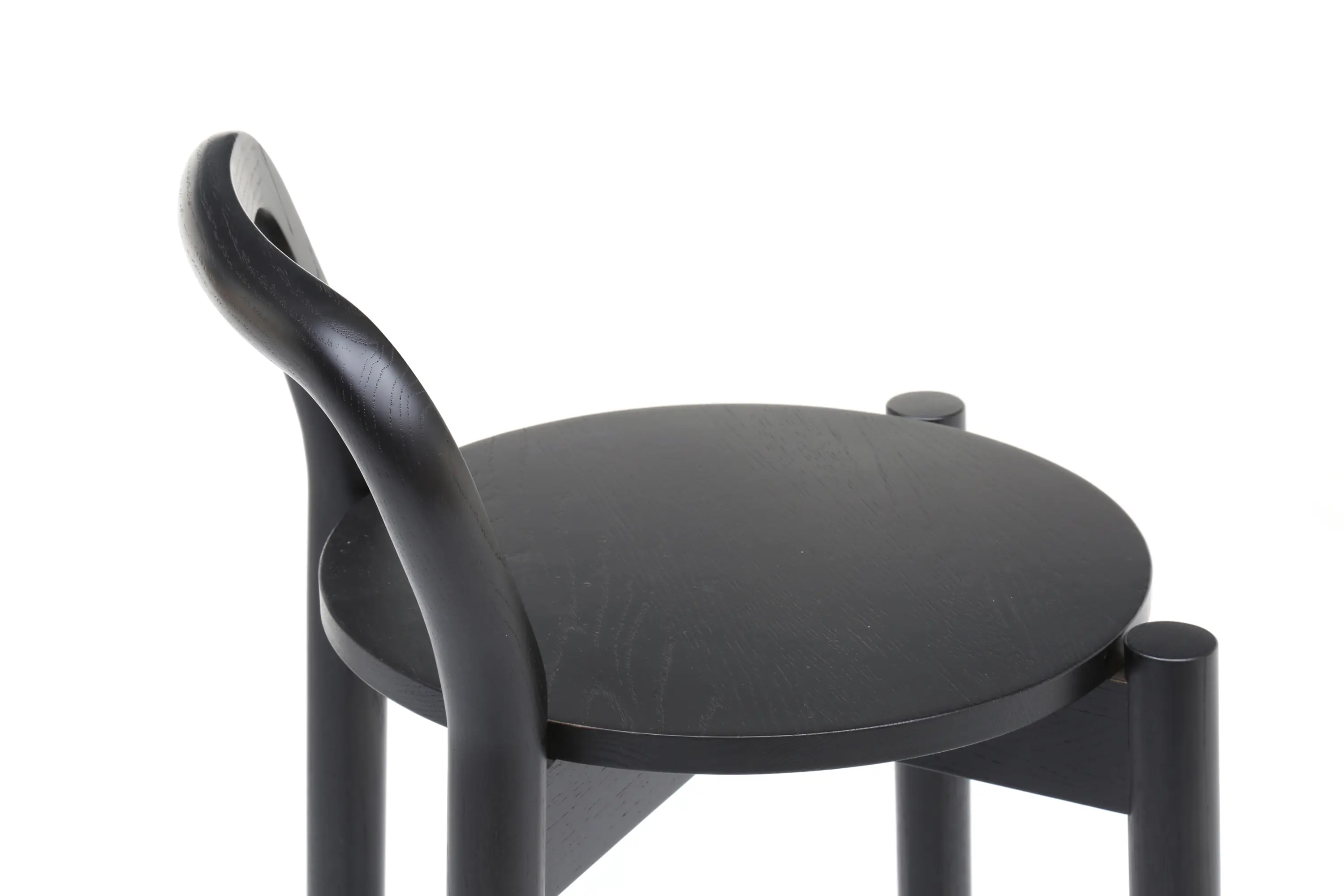 Karimoku New Standard - Castor Barstool with Backrest High