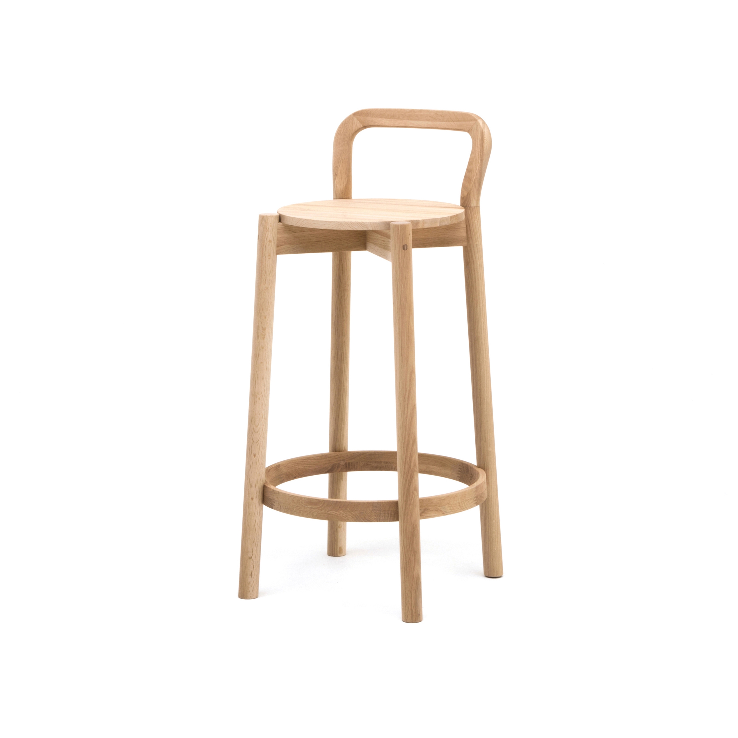 Castor Barstool with Backrest Low
