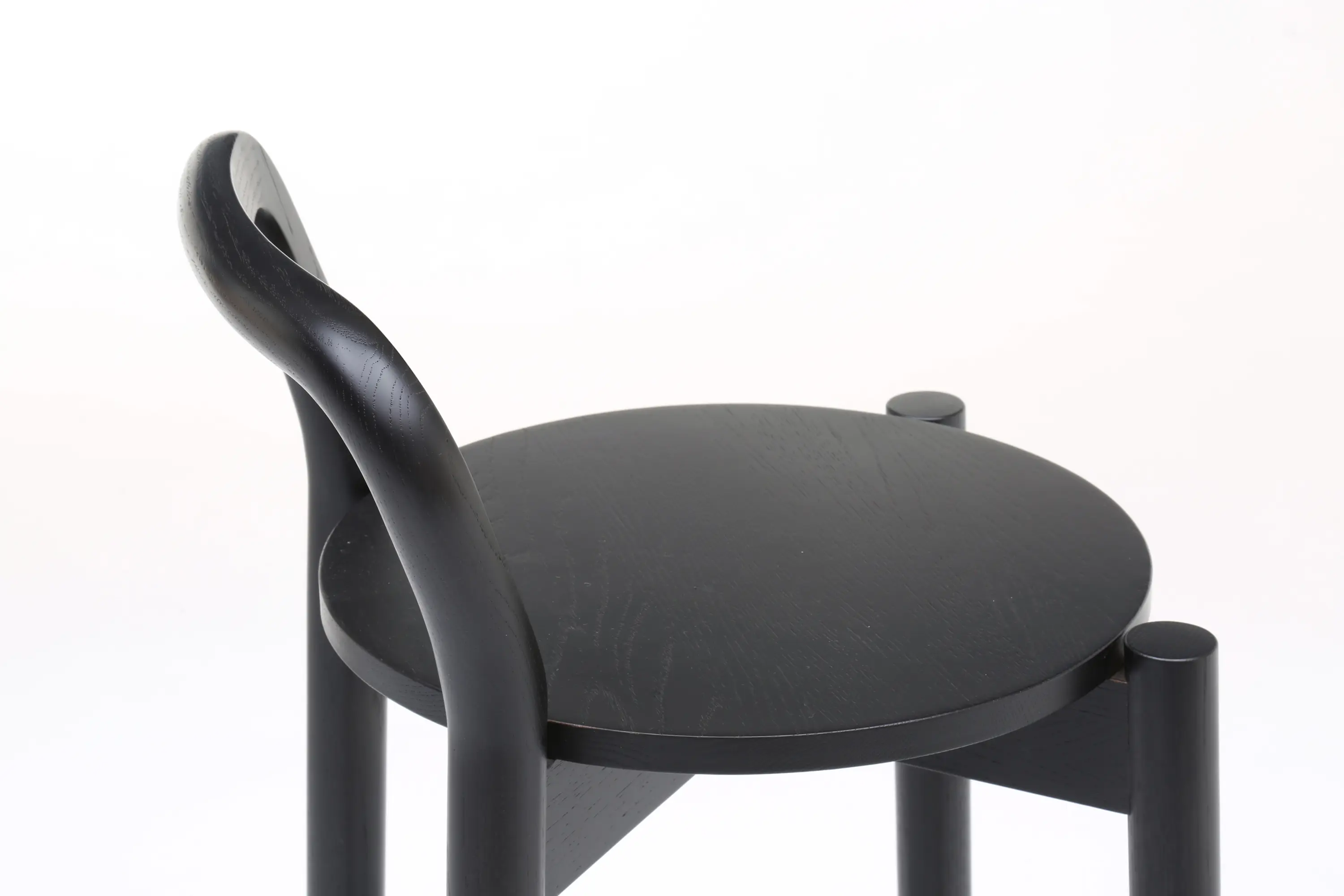 Karimoku New Standard - Castor Barstool with Backrest Low