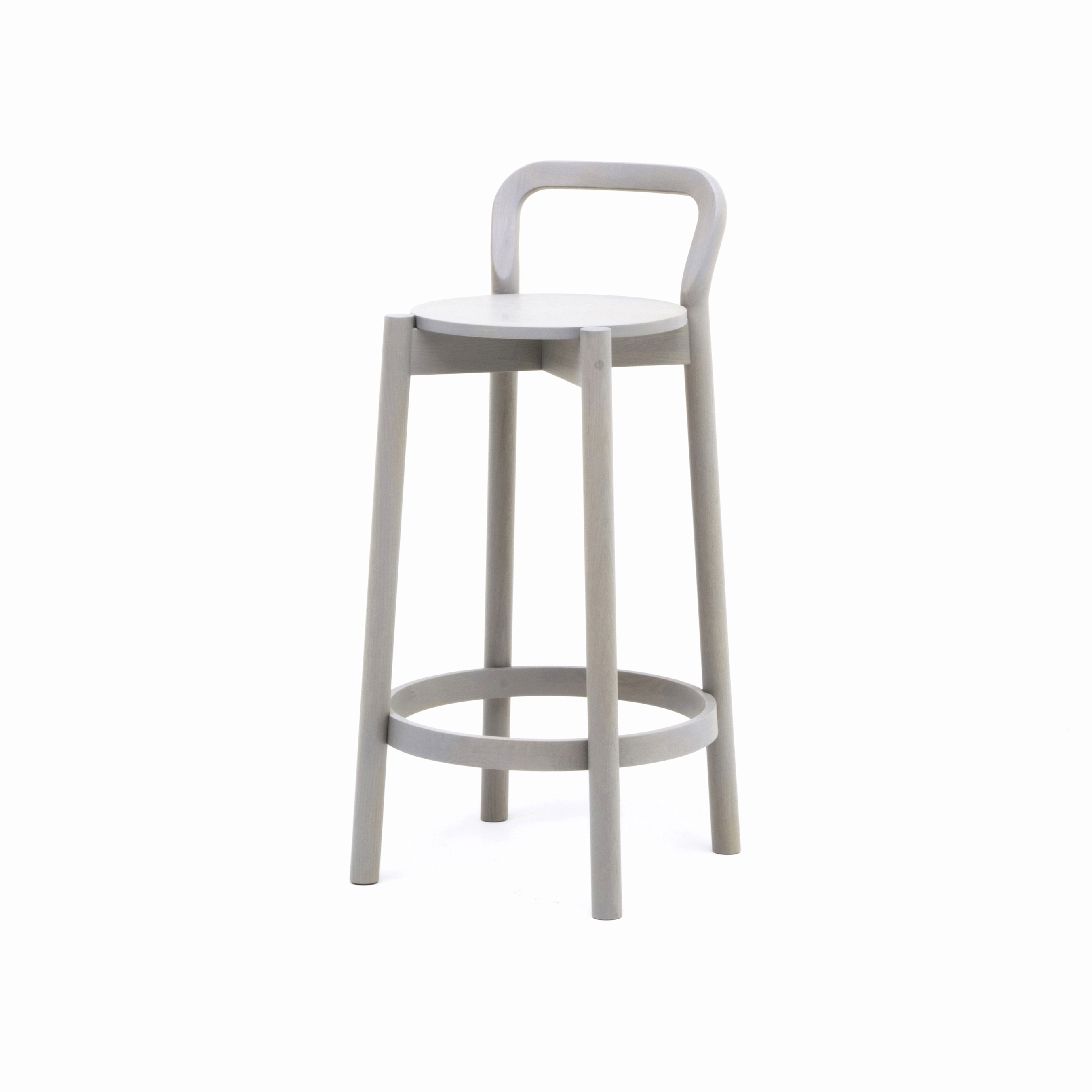 Castor Barstool with Backrest Low
