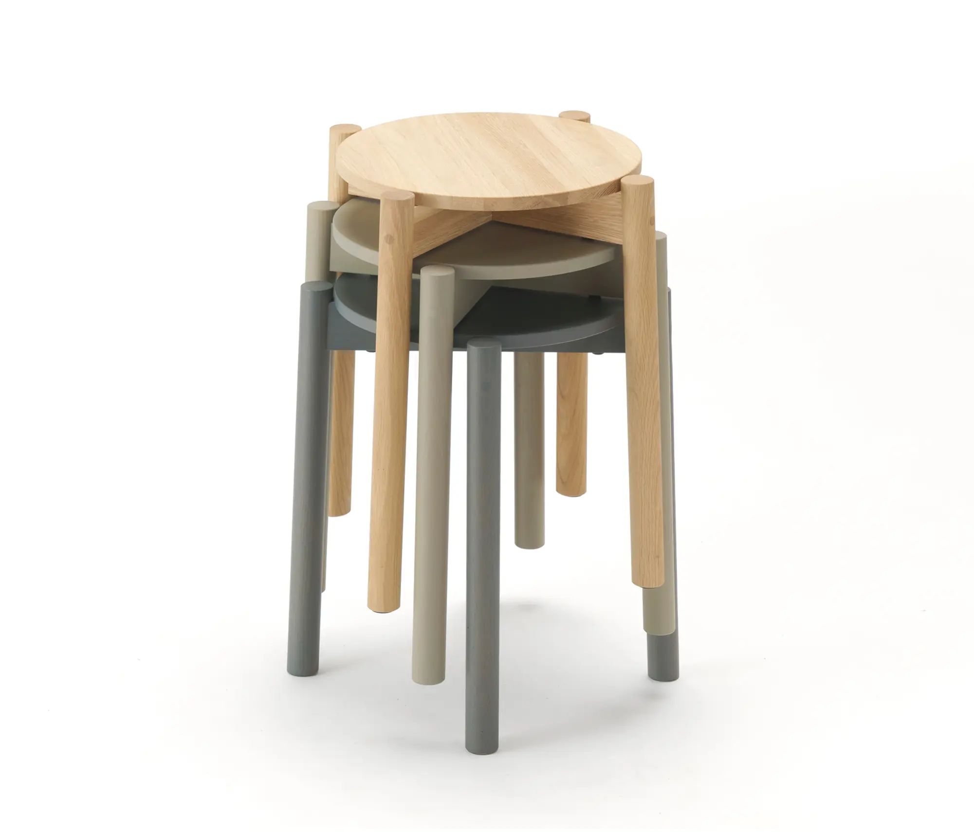 Karimoku New Standard - Castor Stool Plus