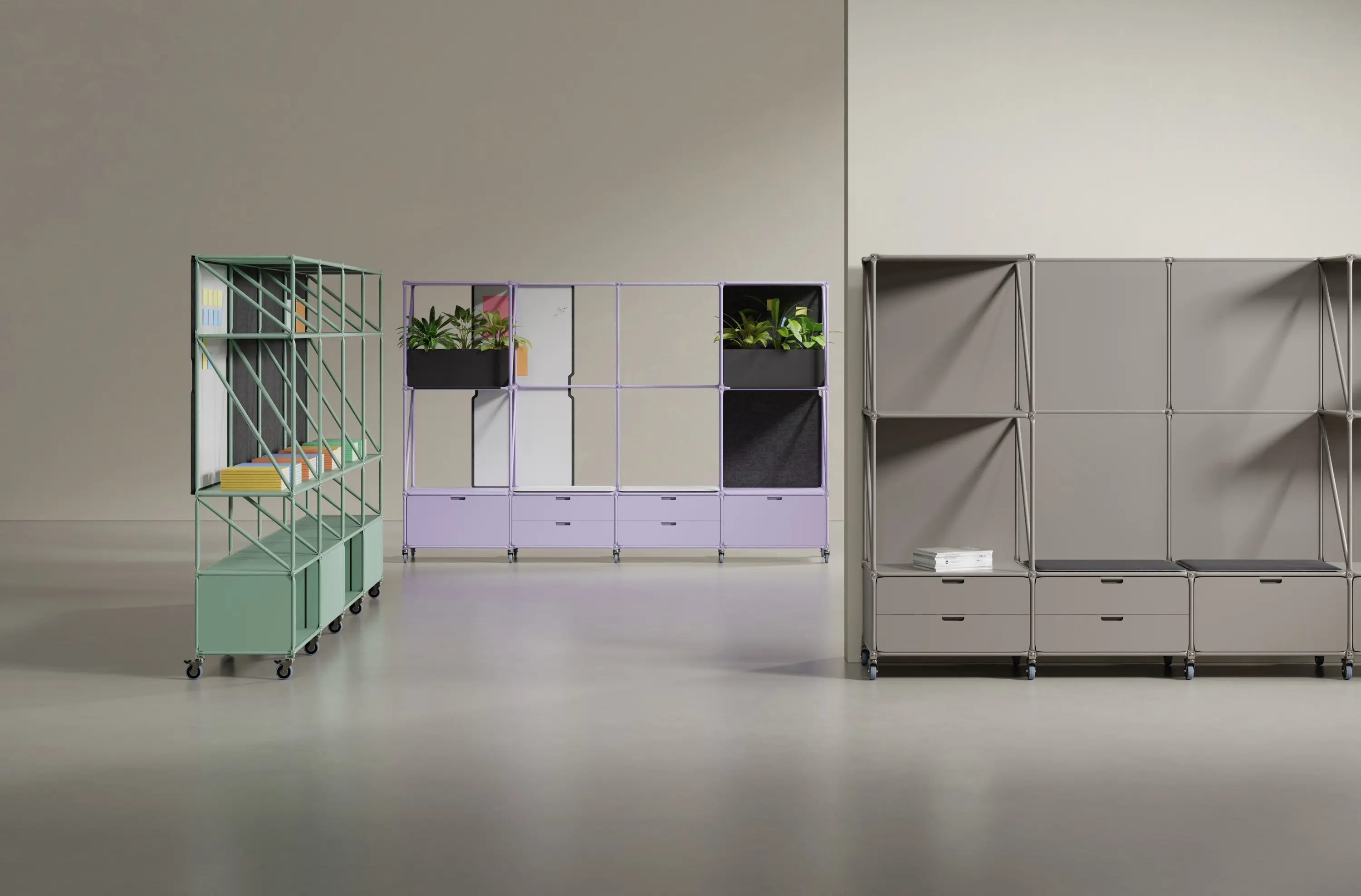 System 180 - Roll container SitRack light grey