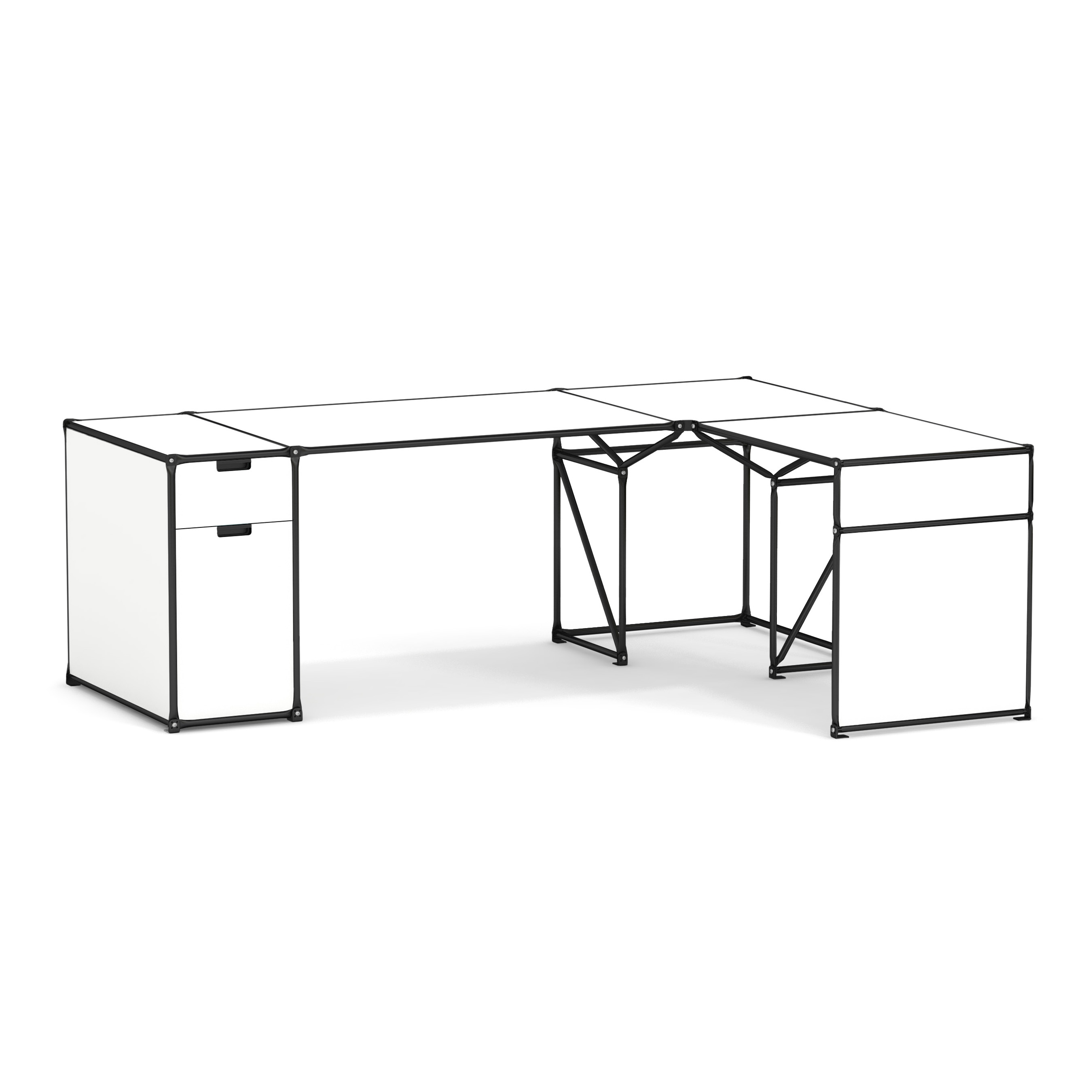 Display product 90° Corner Desk #47635 from manufacturer System 180