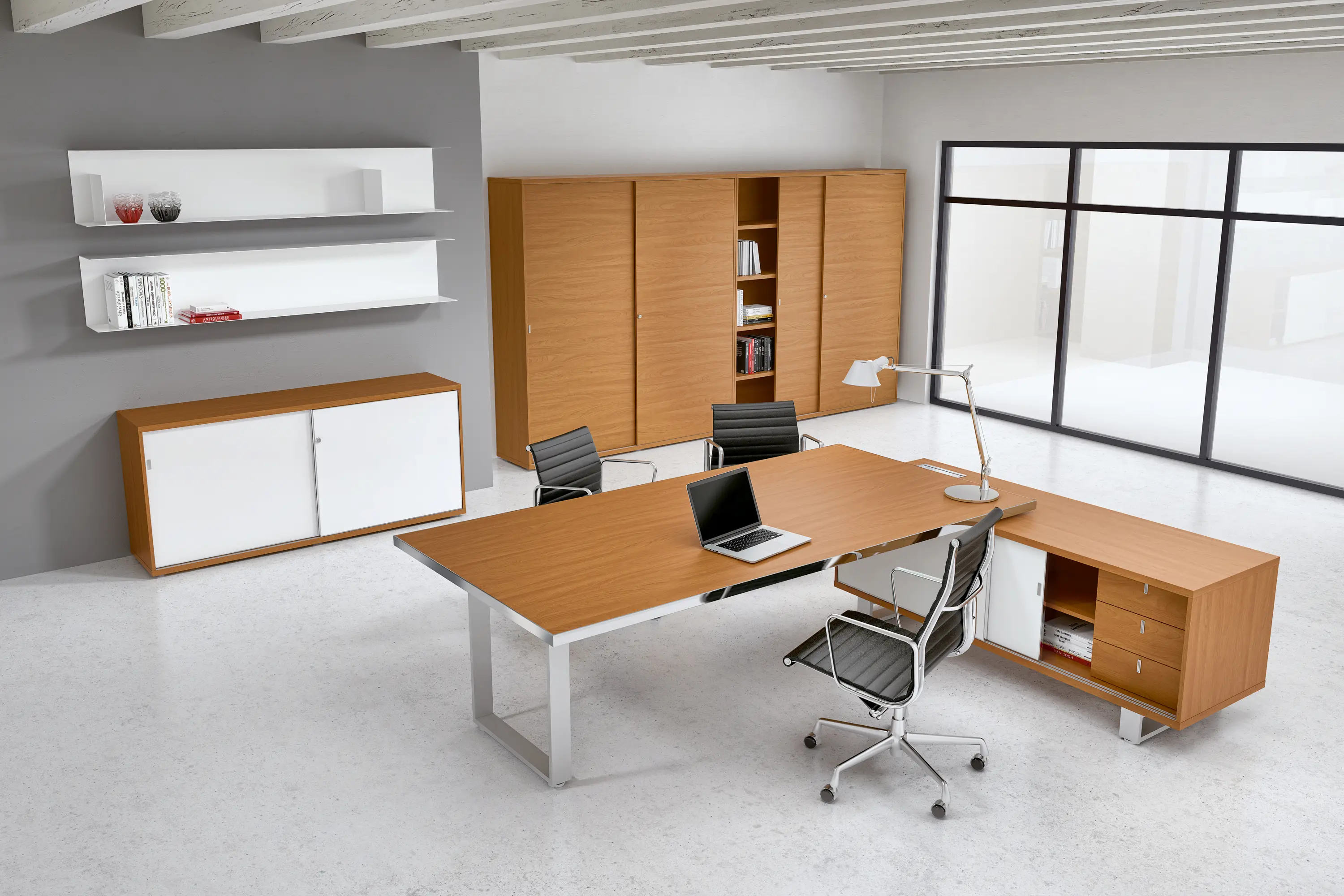 ALEA - Archimede desk with service unit