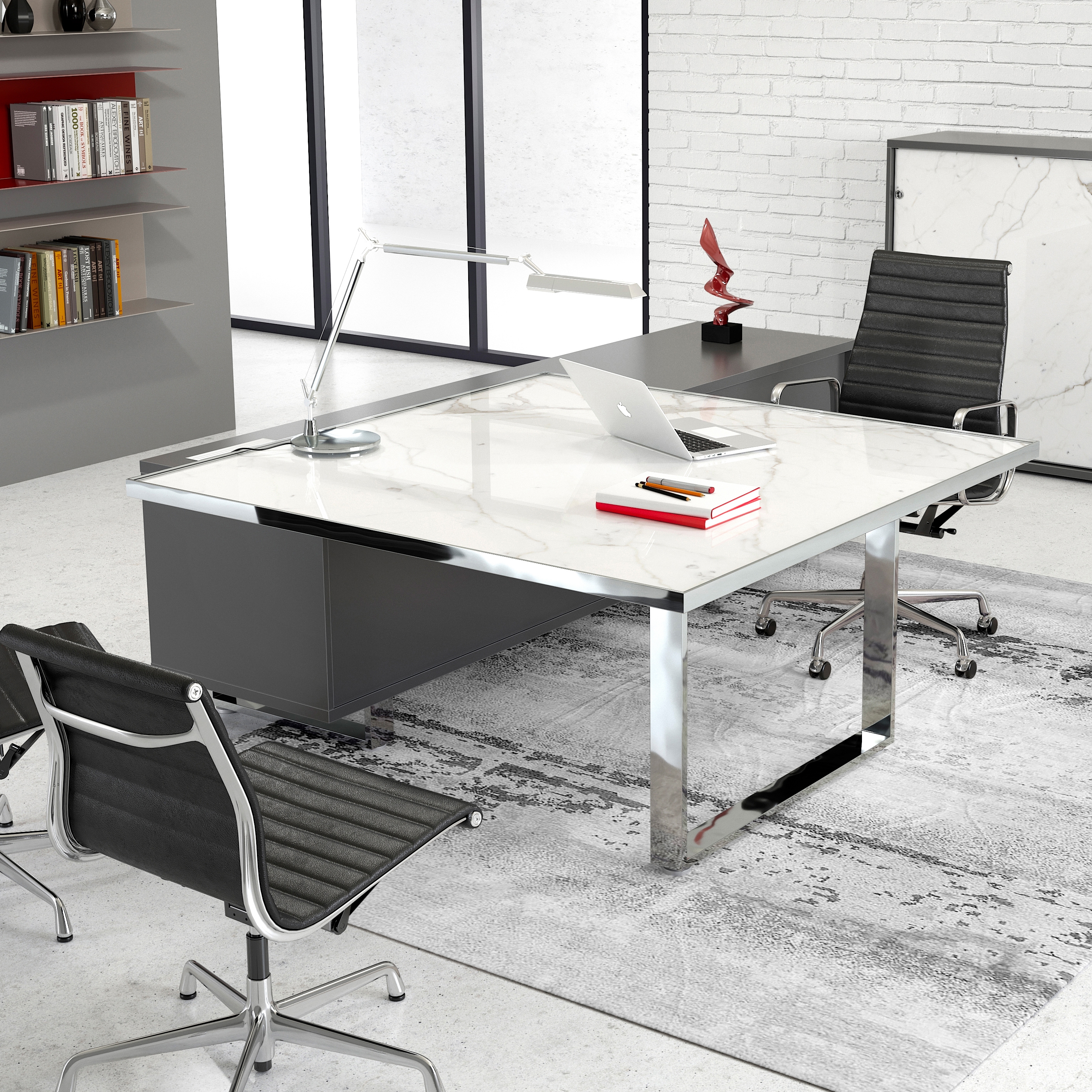 Produkt Archimede square desk with service unit des Herstellers ALEA anzeigen
