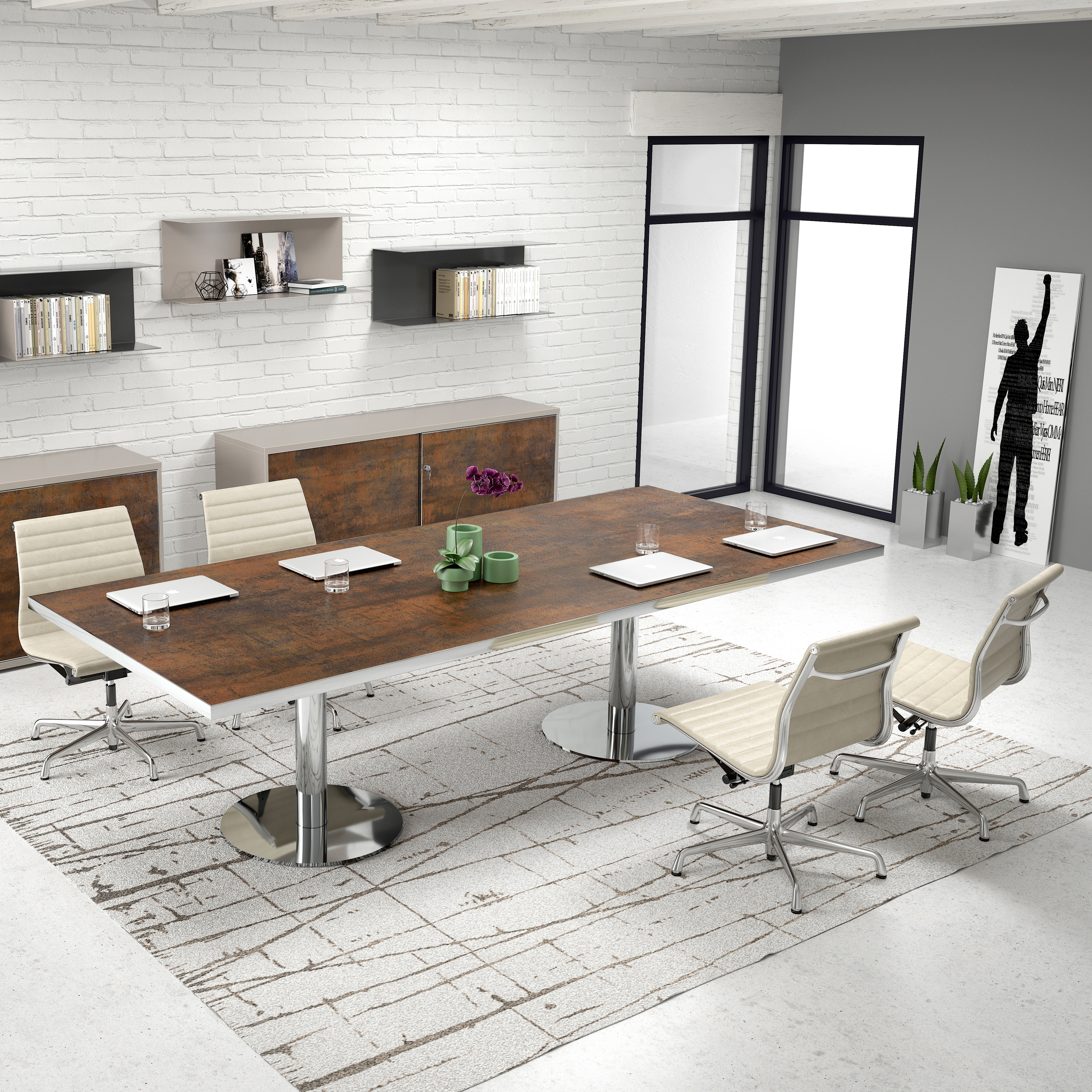 Produkt Meeting table with round bases des Herstellers ALEA anzeigen