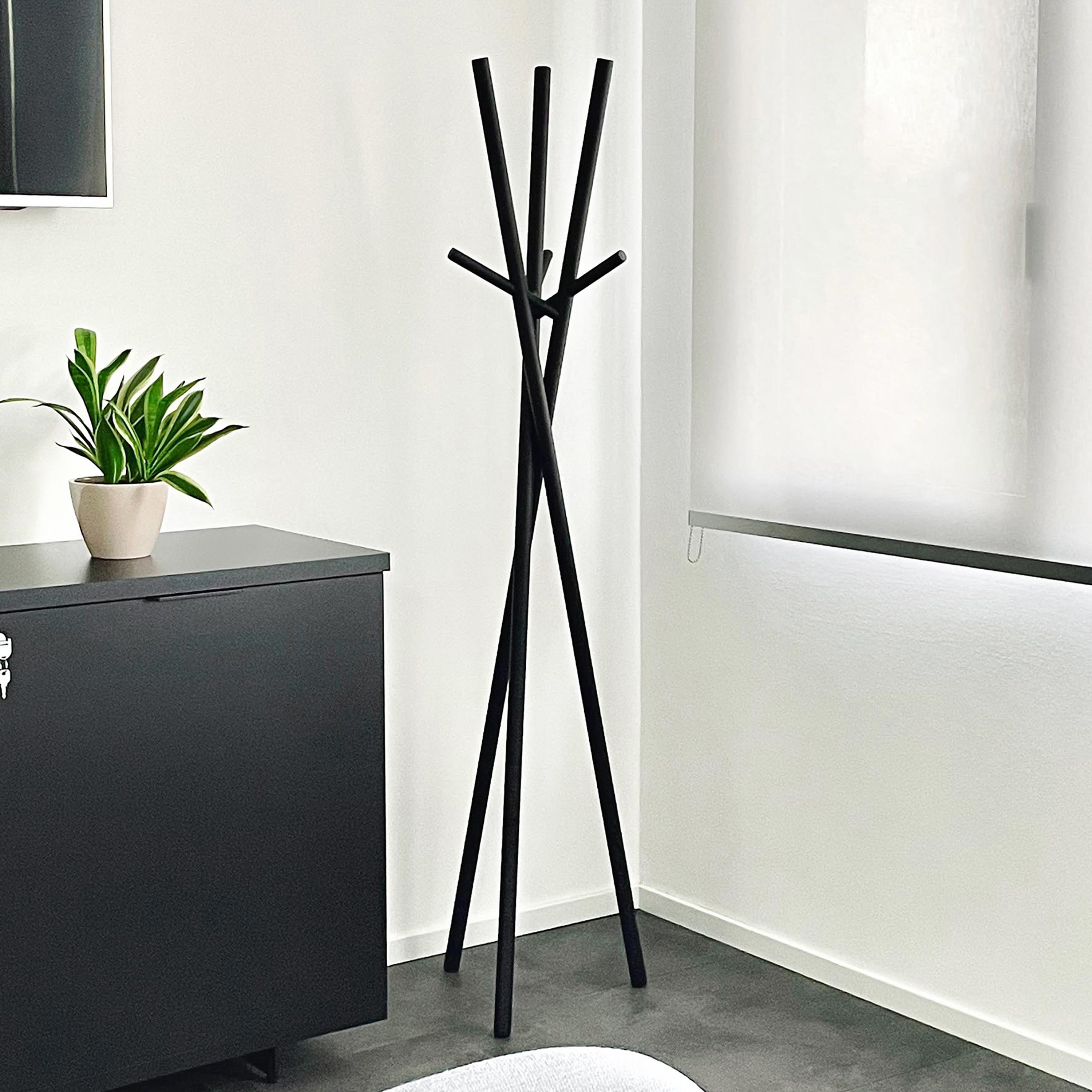 Bamboo coat rack
