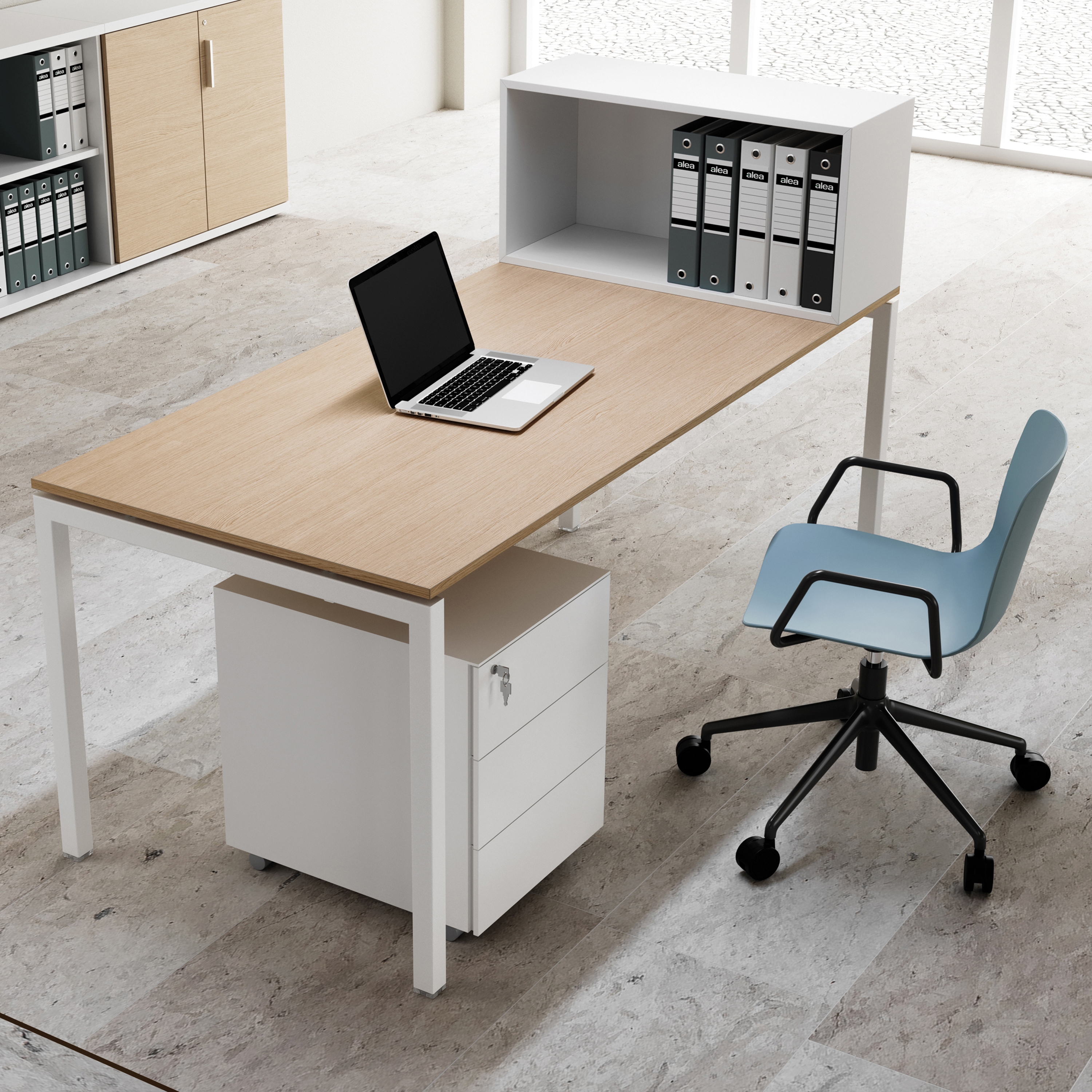 Produkt Italo_forty desk with overhead des Herstellers ALEA anzeigen