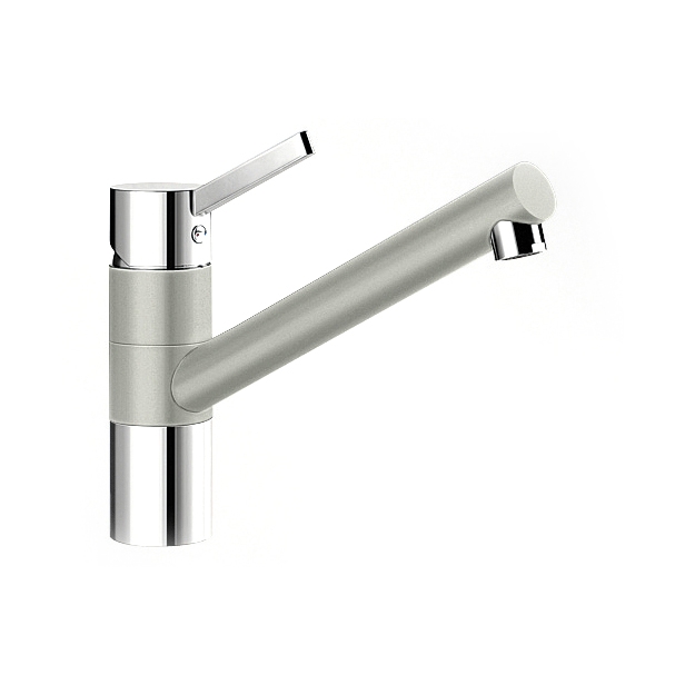 BLANCO TIVO | SILGRANIT Pearl Grey Chrome