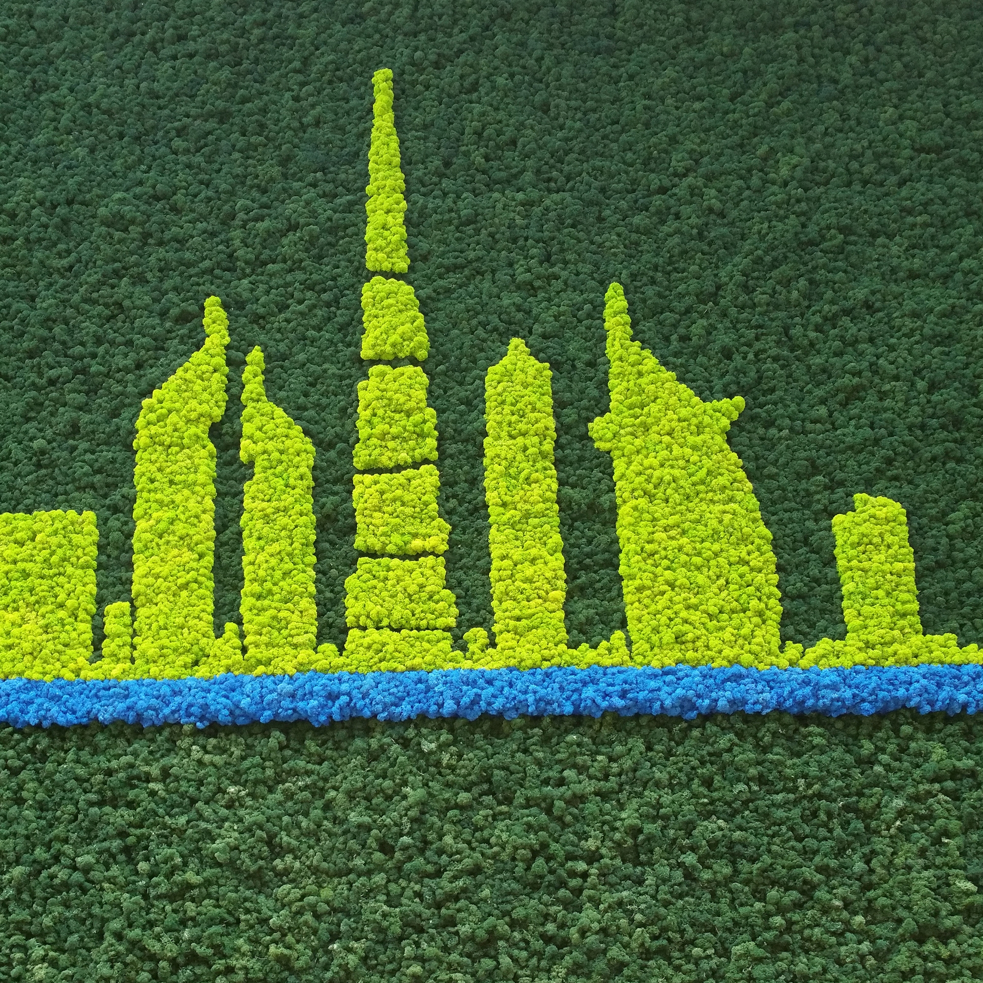 Display product Evergreen Premium Moss color combinations from manufacturer Freund
