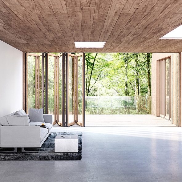 Afficher le produit Bi-folding Door Woodline | Woodline du fabricant Solarlux