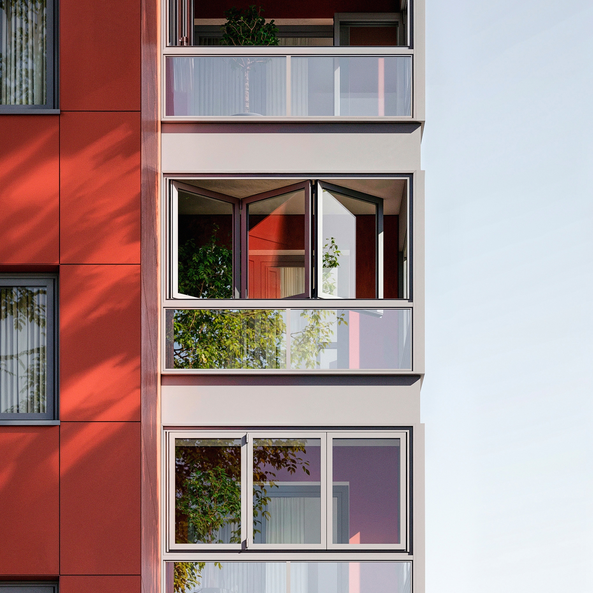 Display product Bi-folding Door Ecoline | facade module Ecoline M from manufacturer Solarlux