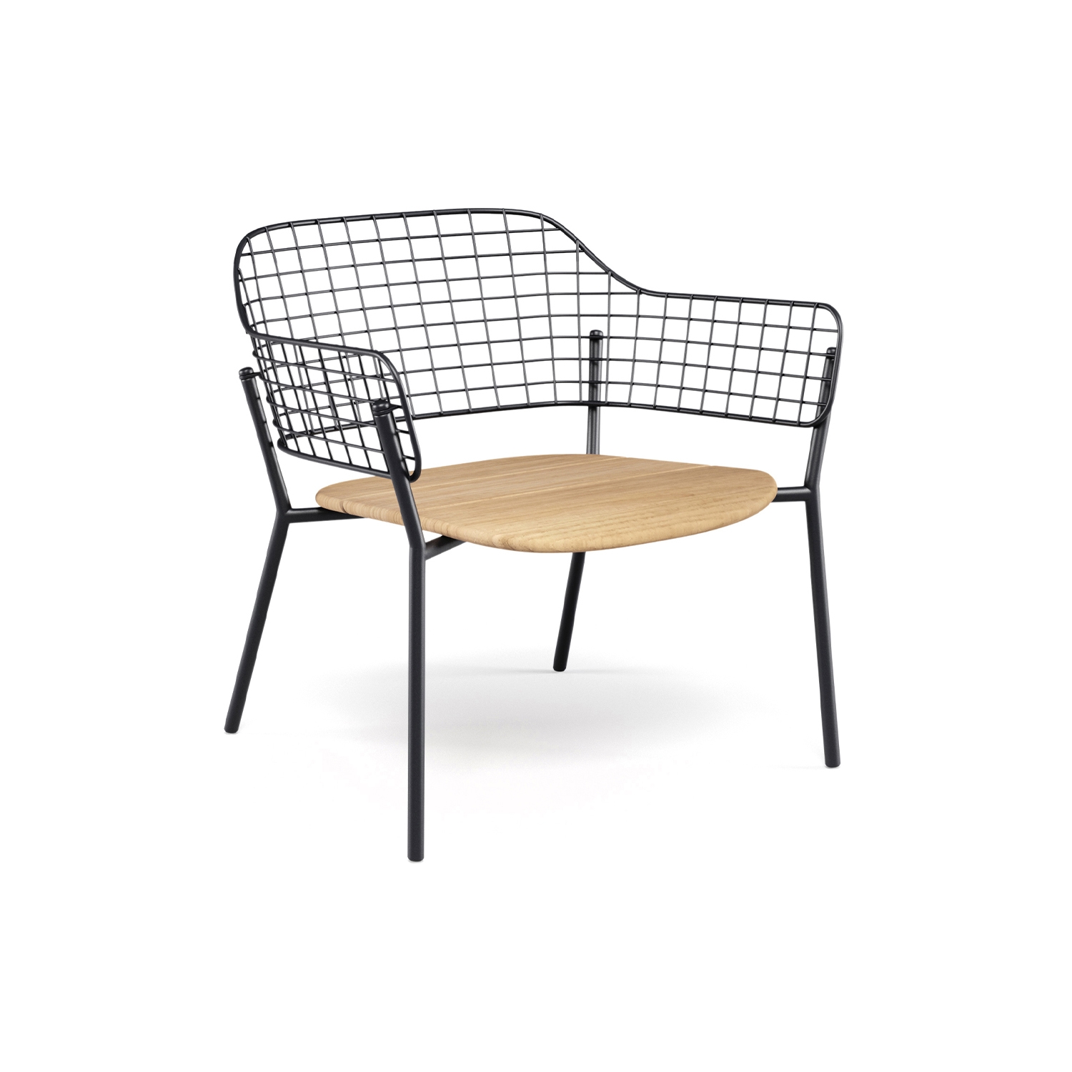 Lyze Lounge chair with teak seat I 617-82