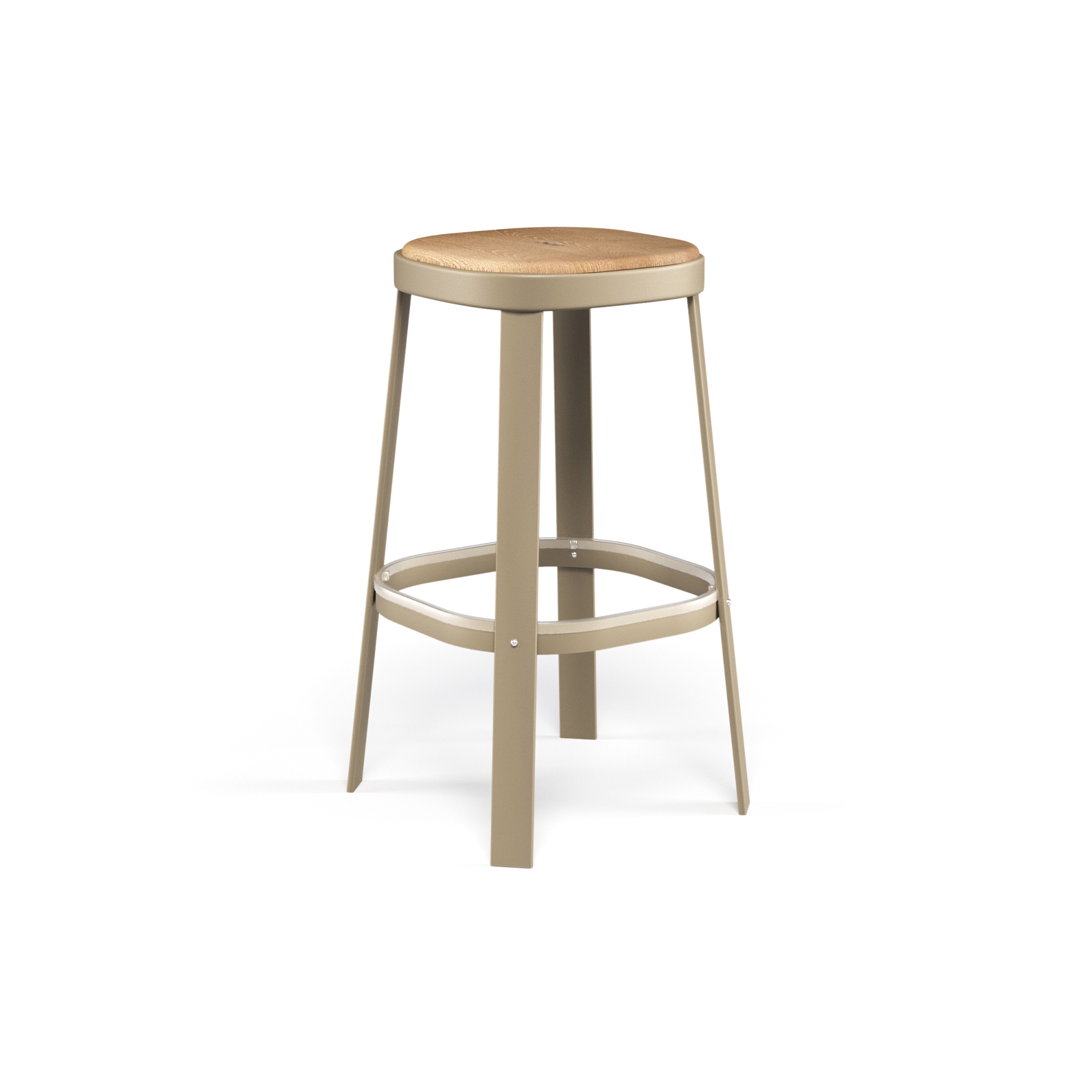 Thor Barstool with teak seat I 657+659