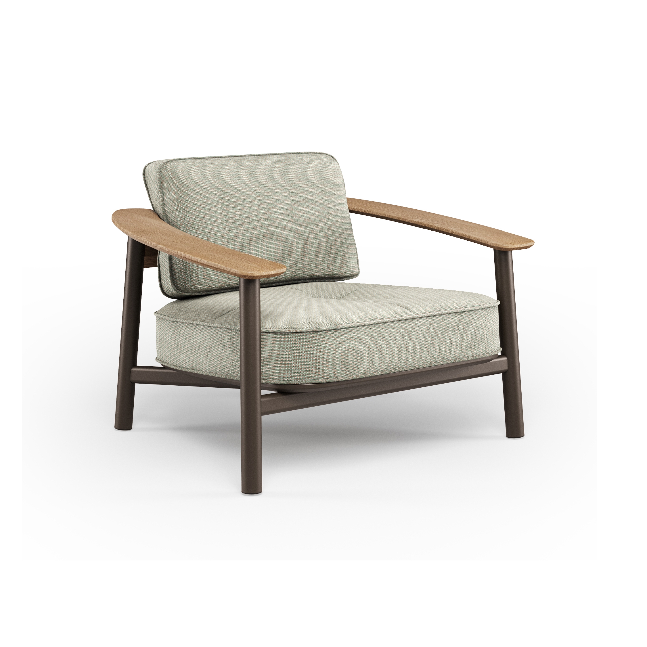 Twins Alu-teak 1-seater sofa | 6045