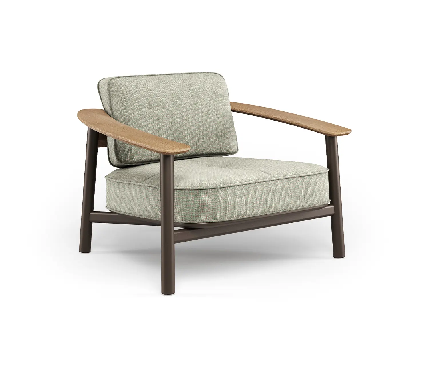 EMU Group - Twins Alu-teak 1-seater sofa | 6045