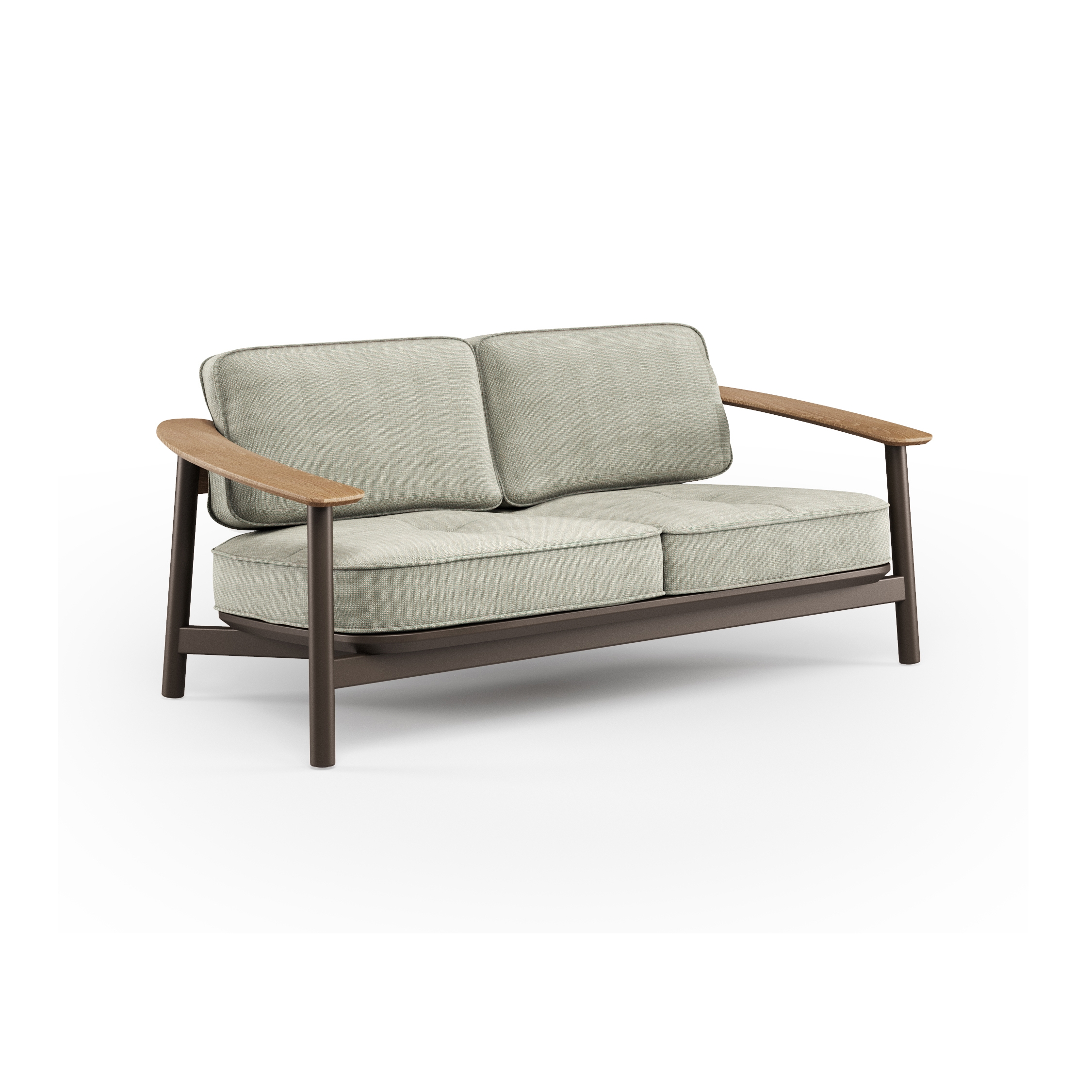 Twins Alu-teak 2-seater sofa | 6046