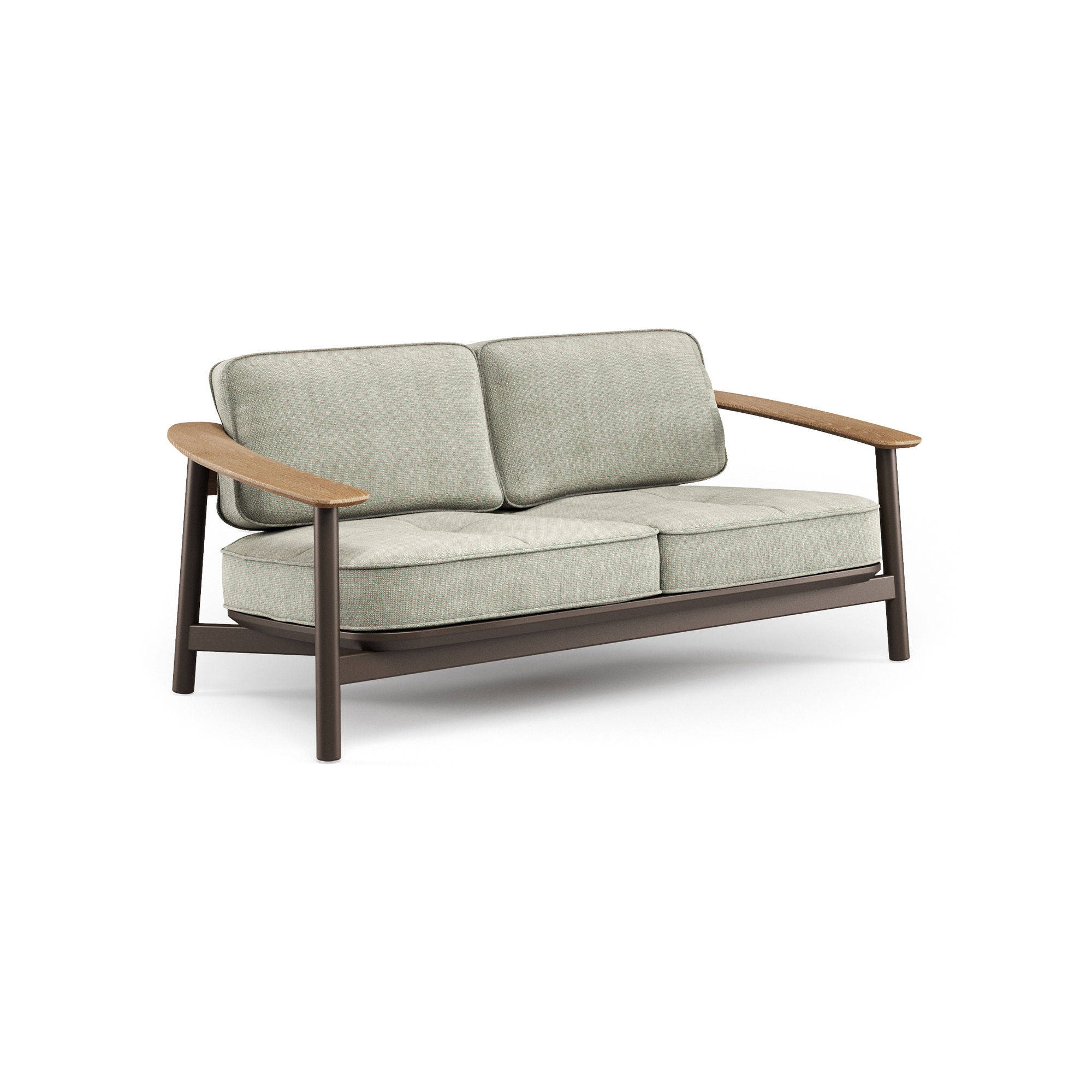 Twins Alu-teak 2-seater sofa | 6046