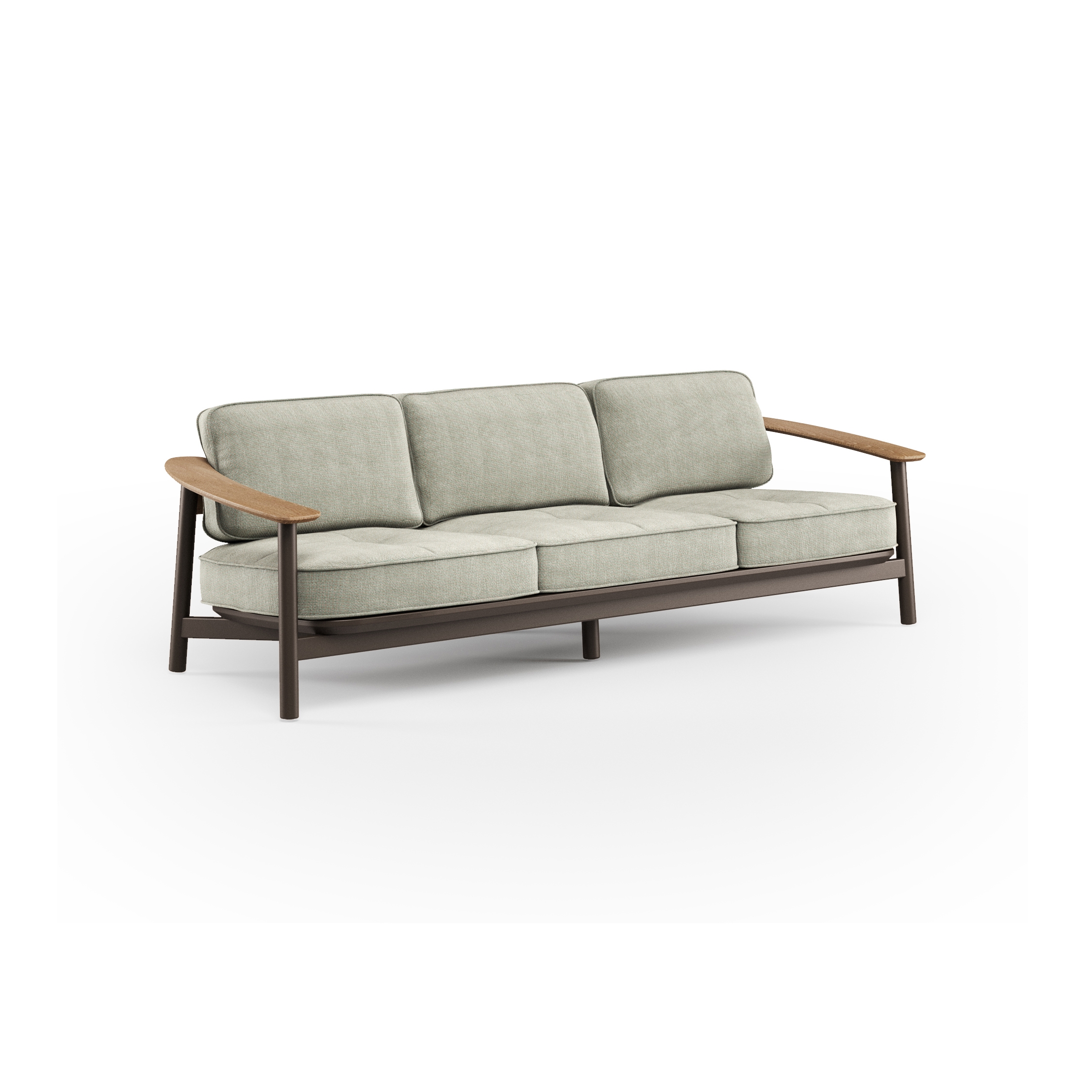 Twins Alu-teak 3-seater sofa | 6047